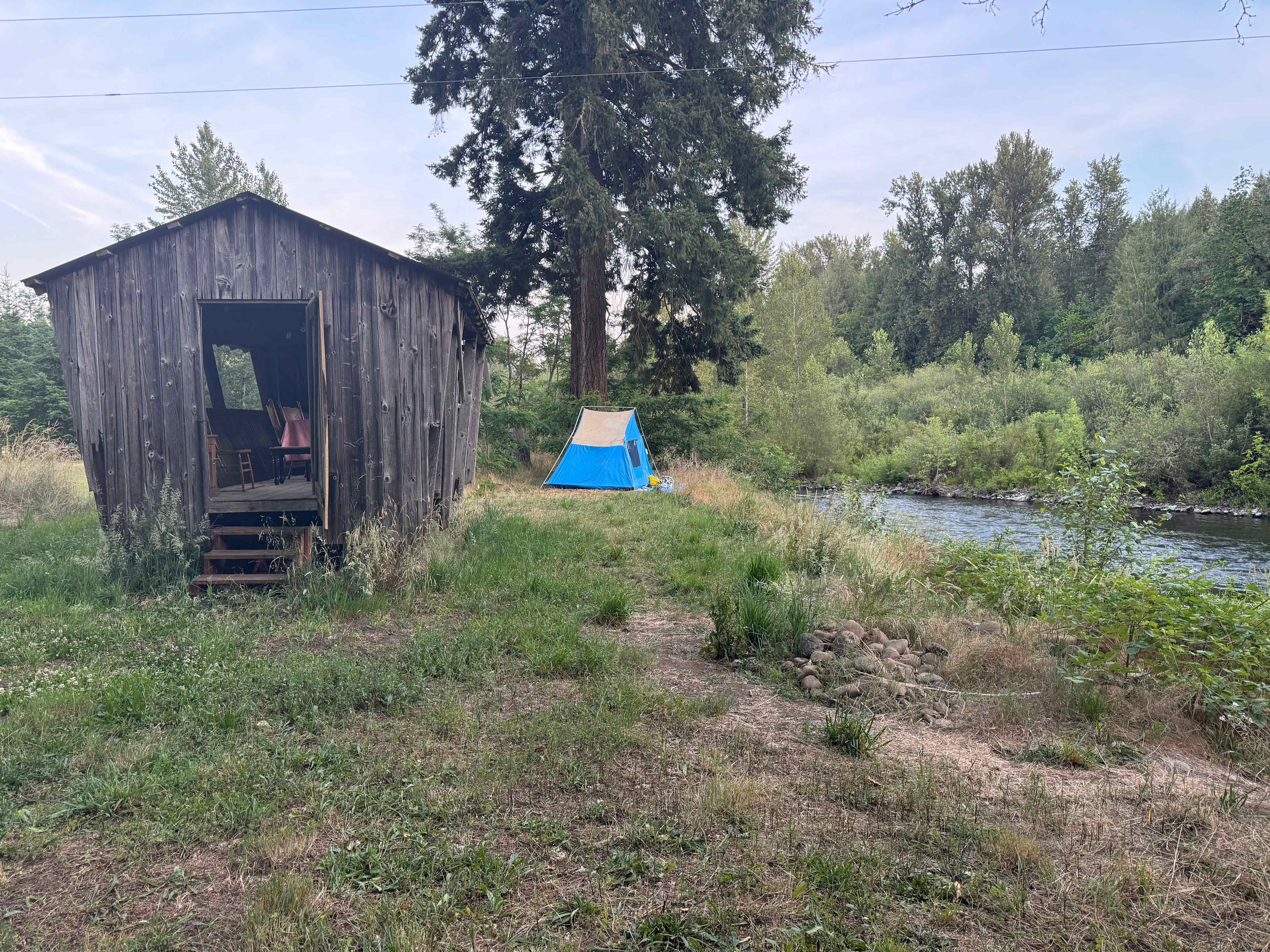 Adding a tent site to the Riverside RV site lets you get right above the river.