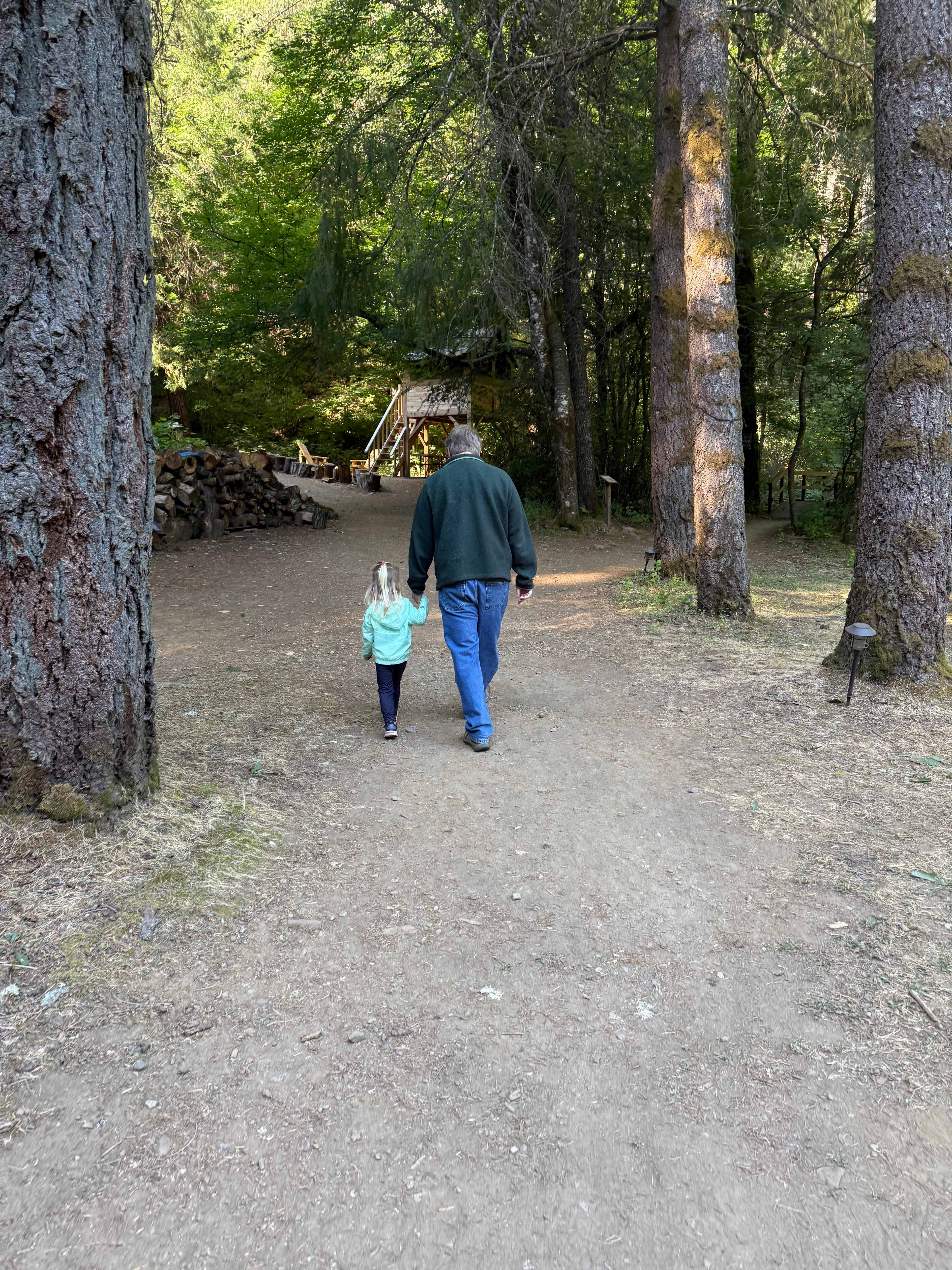 Hiking above the campground