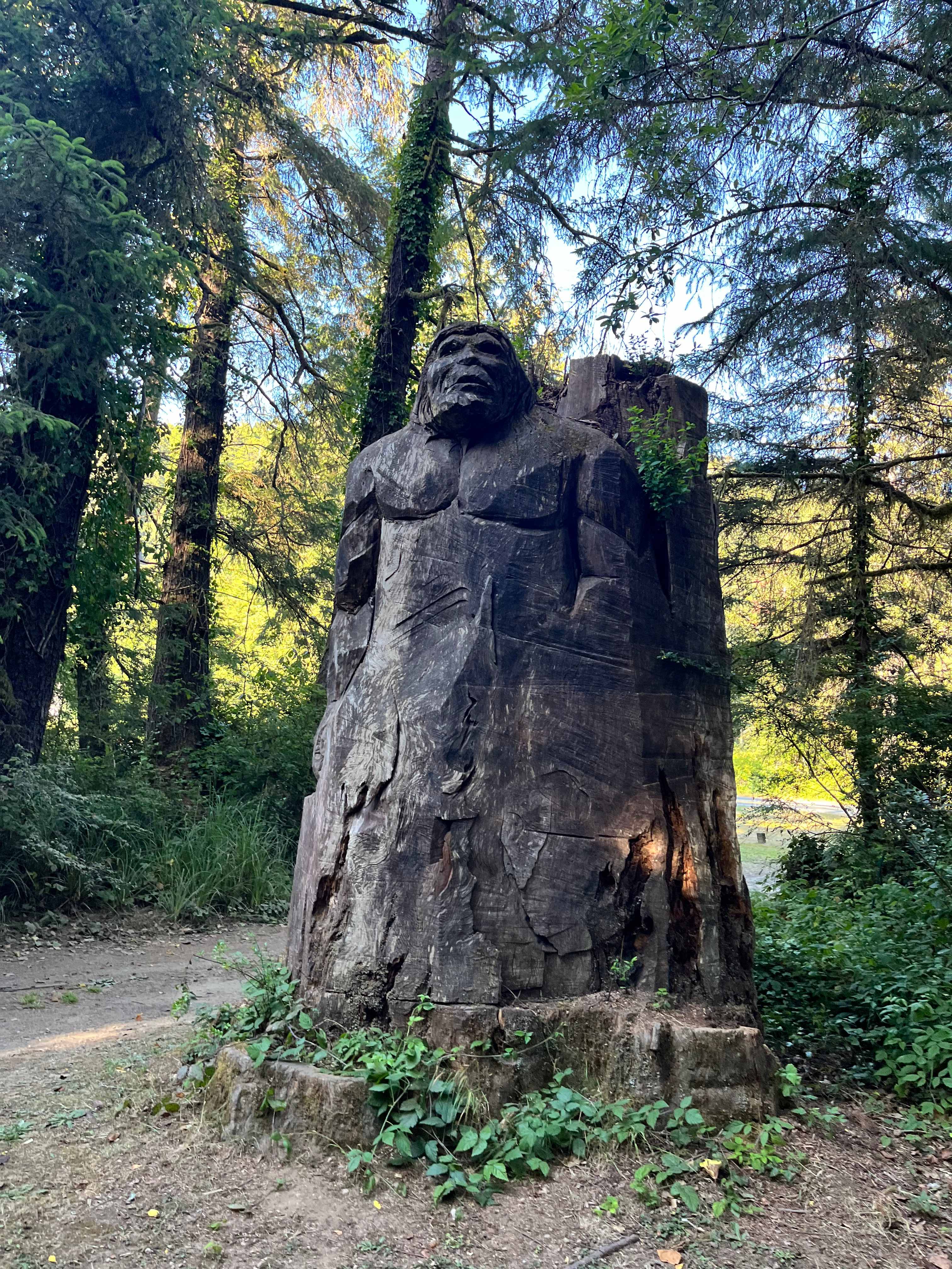 There are stunning carvings scattered around the grounds. 