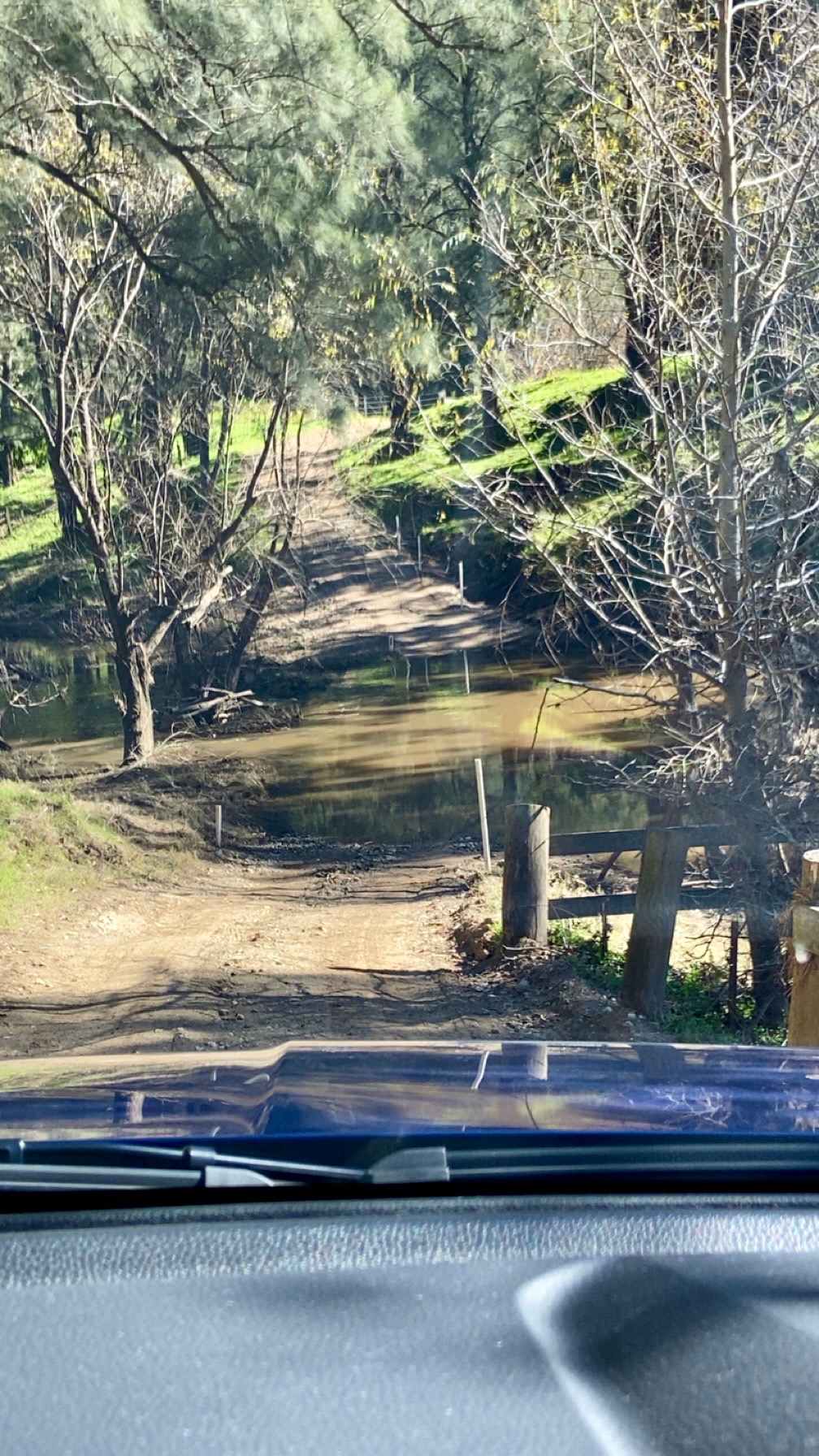 Creek crossing to get in