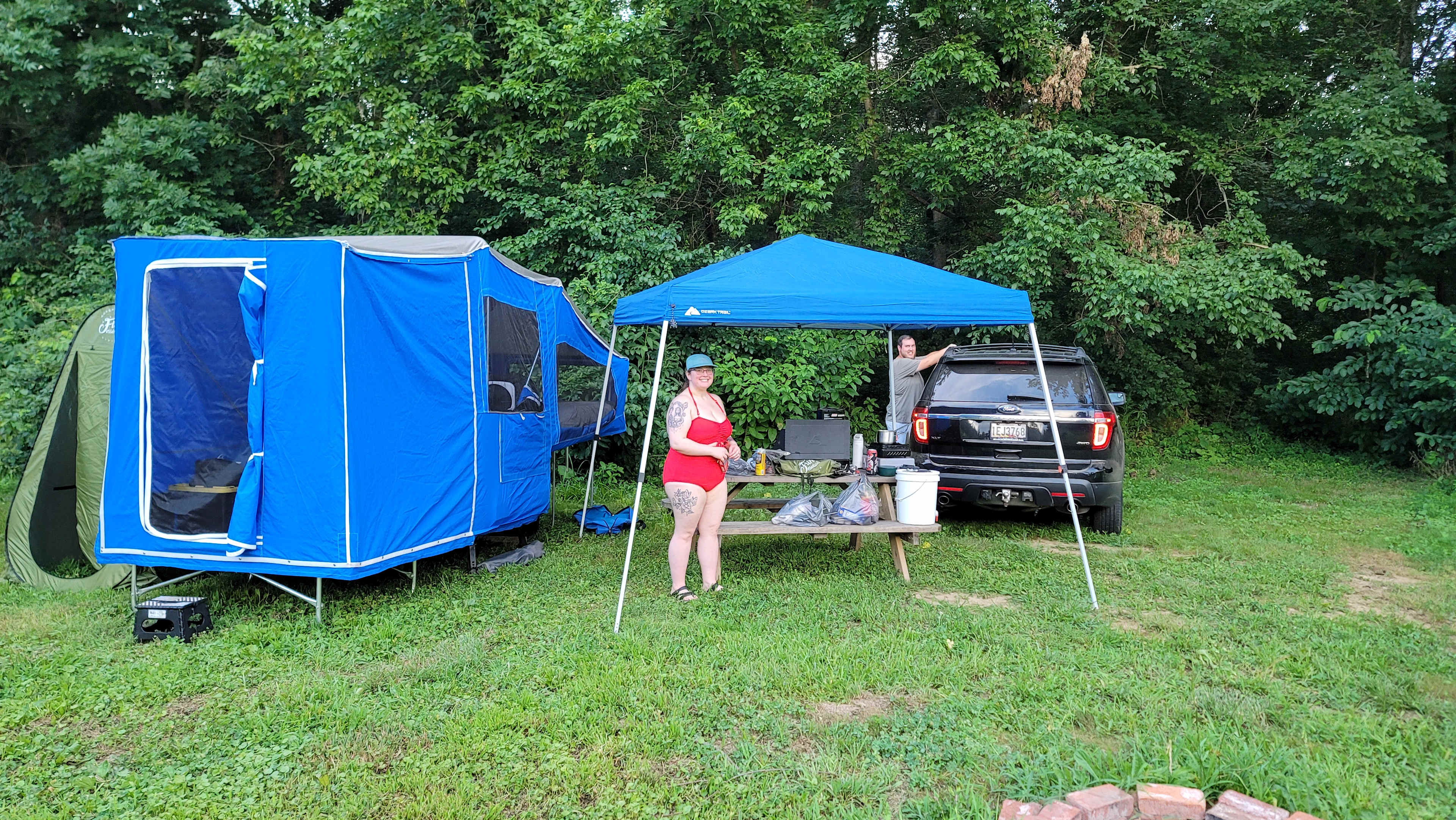 Setting up for the night.