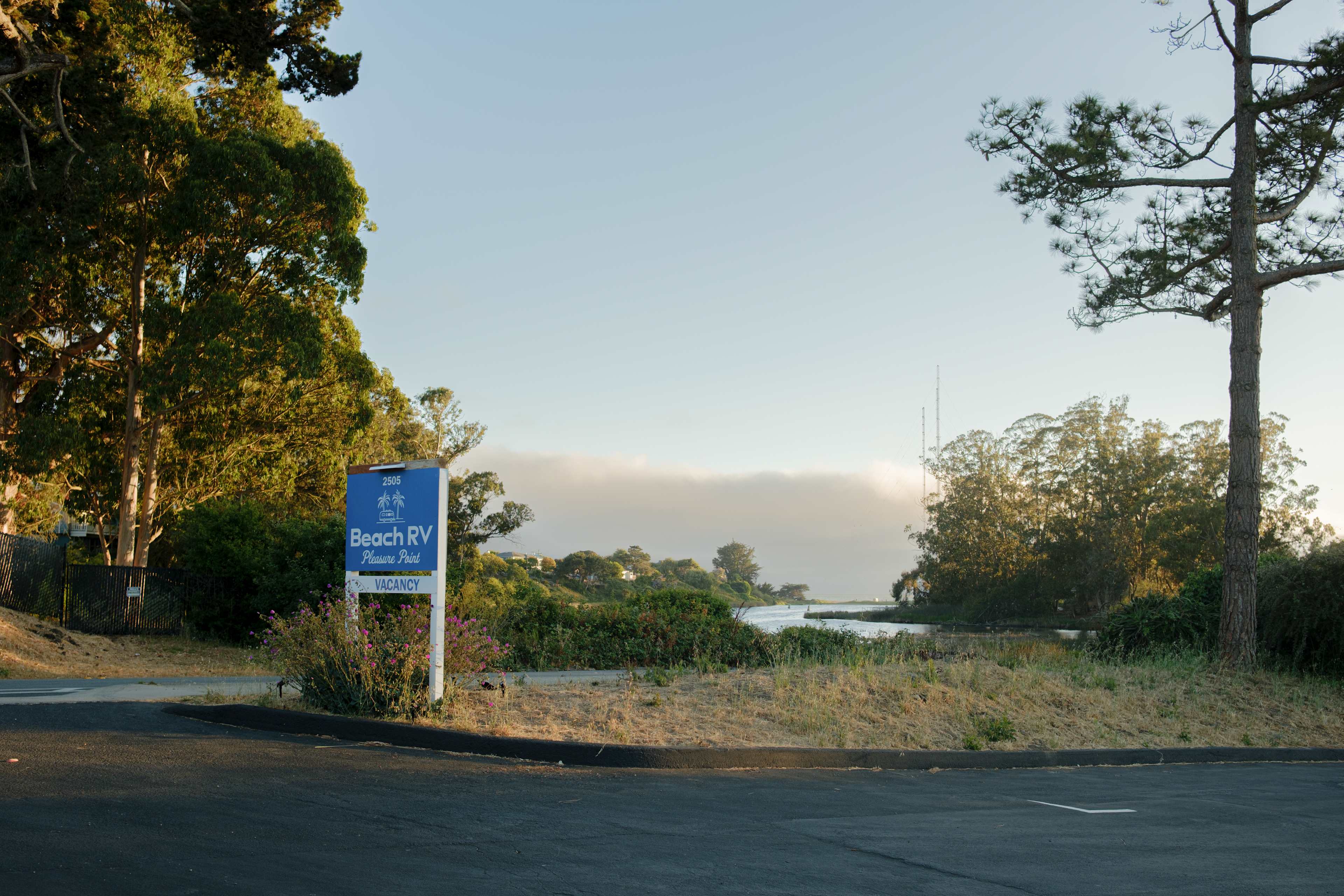 From the campsite - you can see the lagoon & ocean off in the distance!