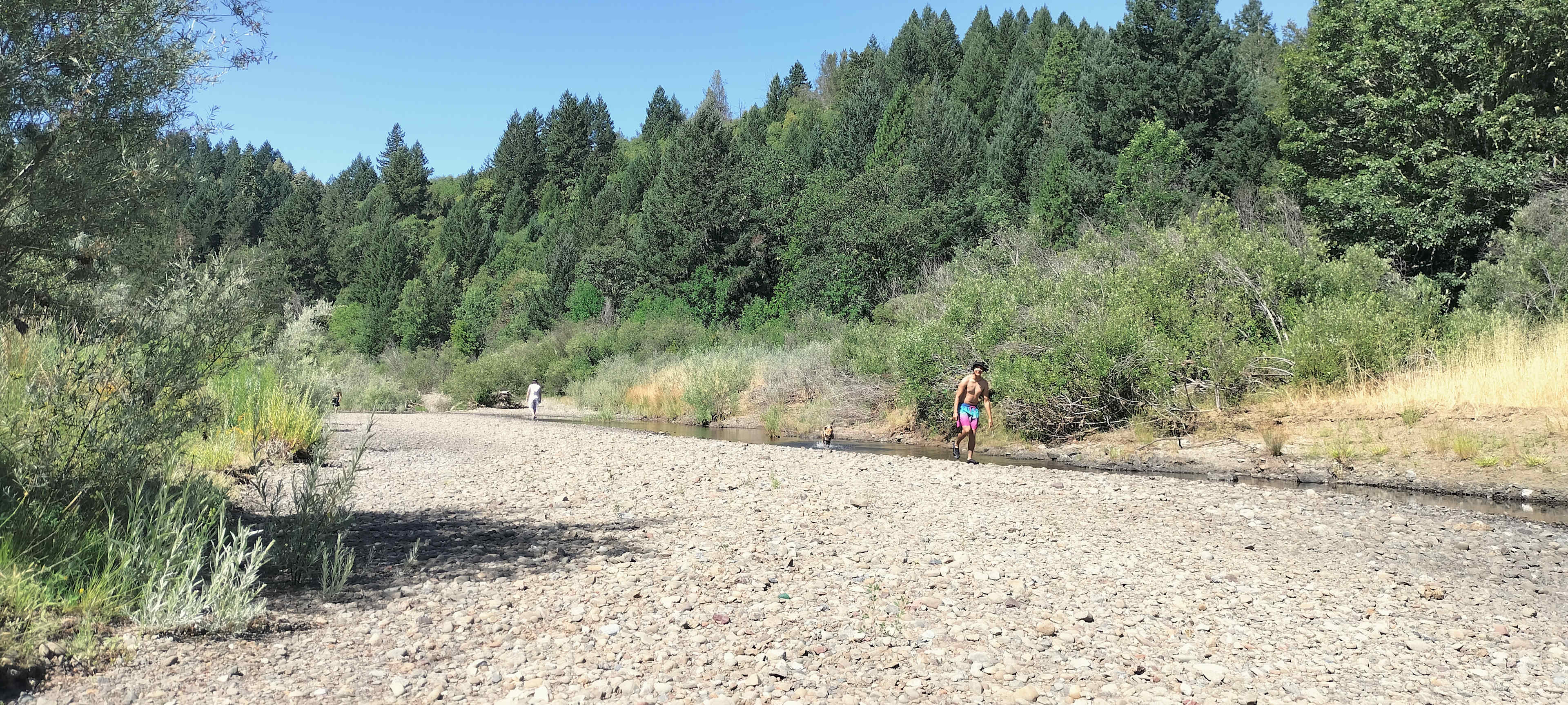Large creek area for many people.