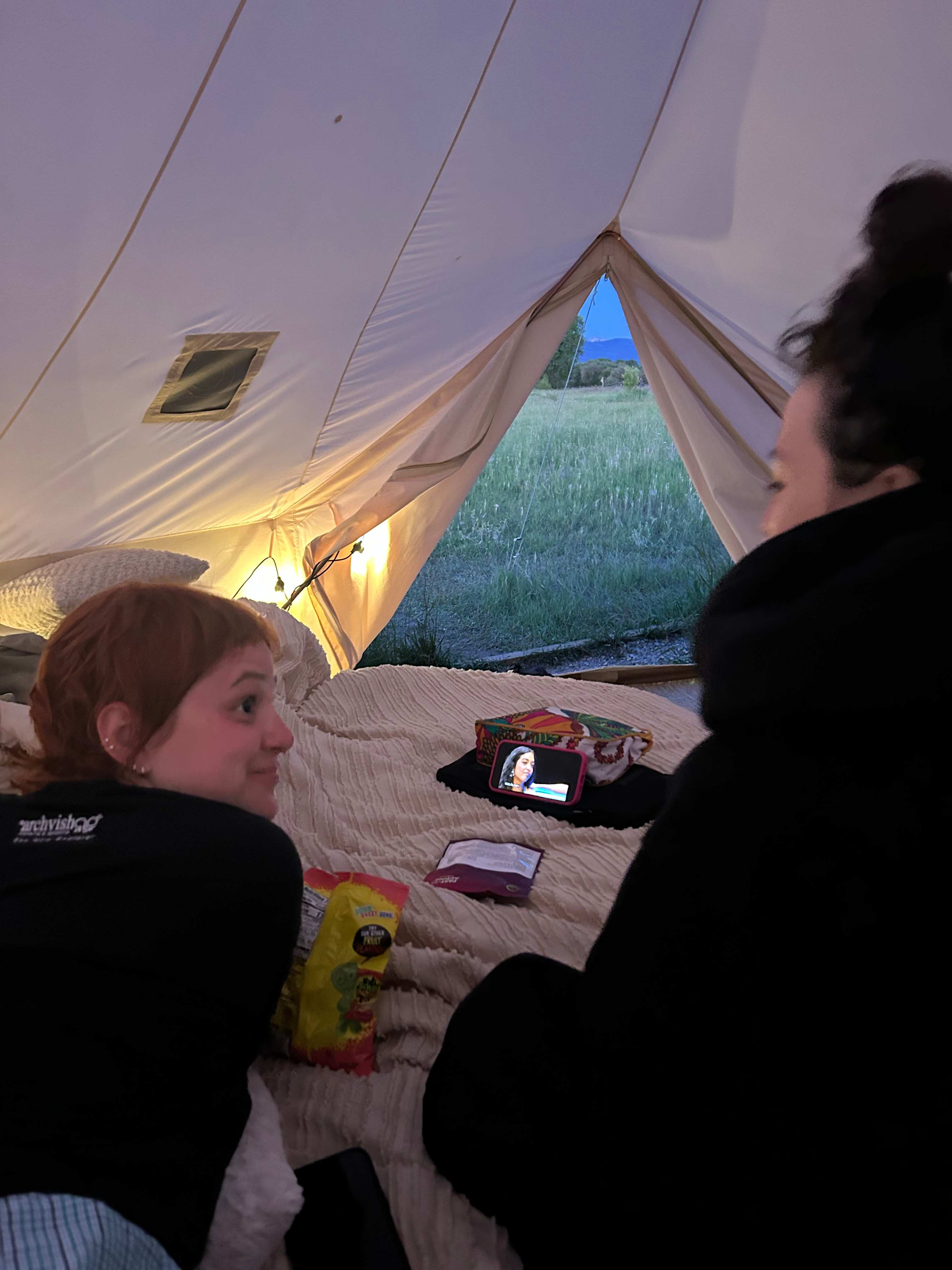 Love island in the tent #TeamAmayaOnGod
