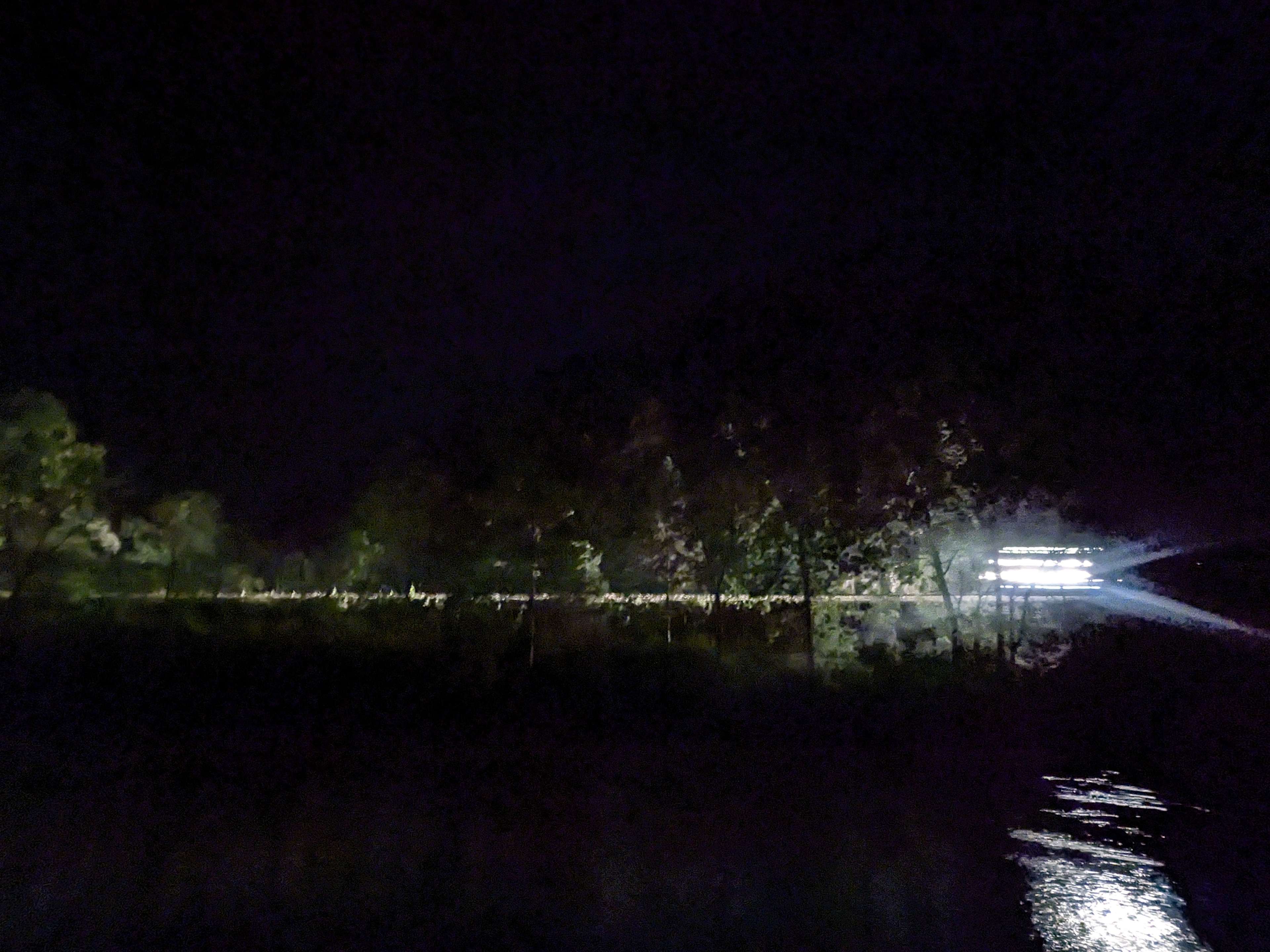 Fun shot I got of the train passing us at night.