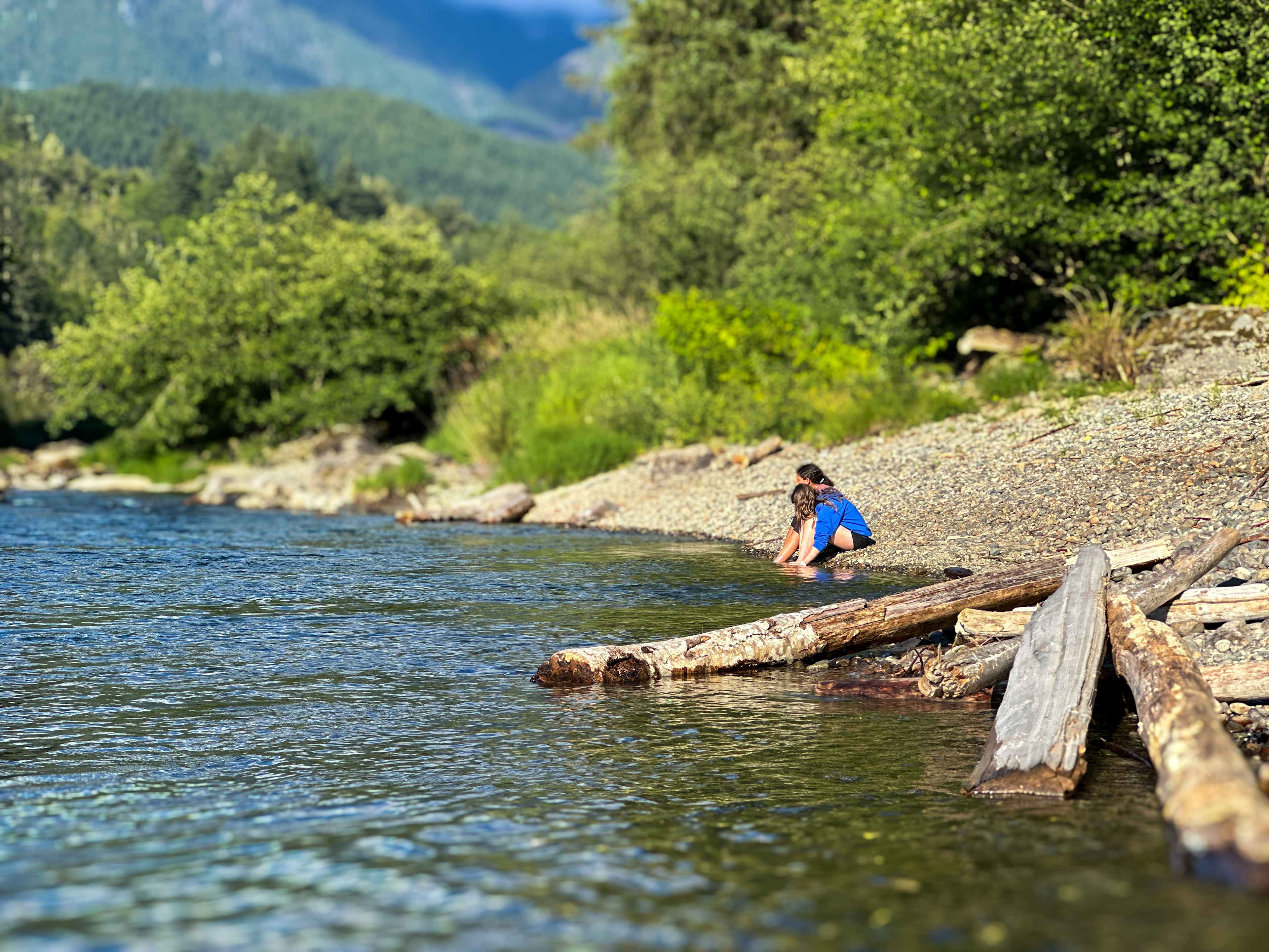 The Skykomish River (5 min walk from campsite)