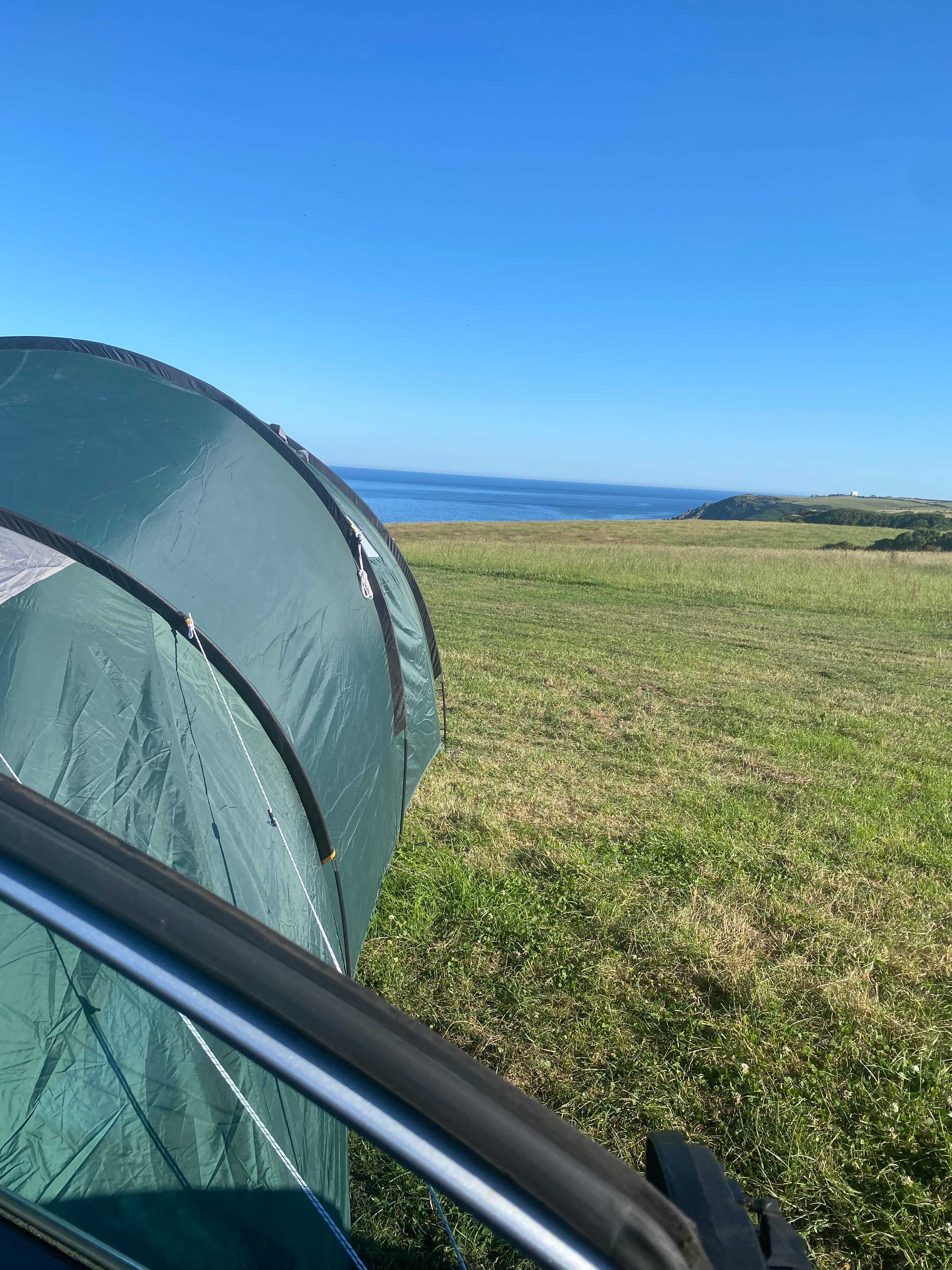 We could park the car right next to the tent too!