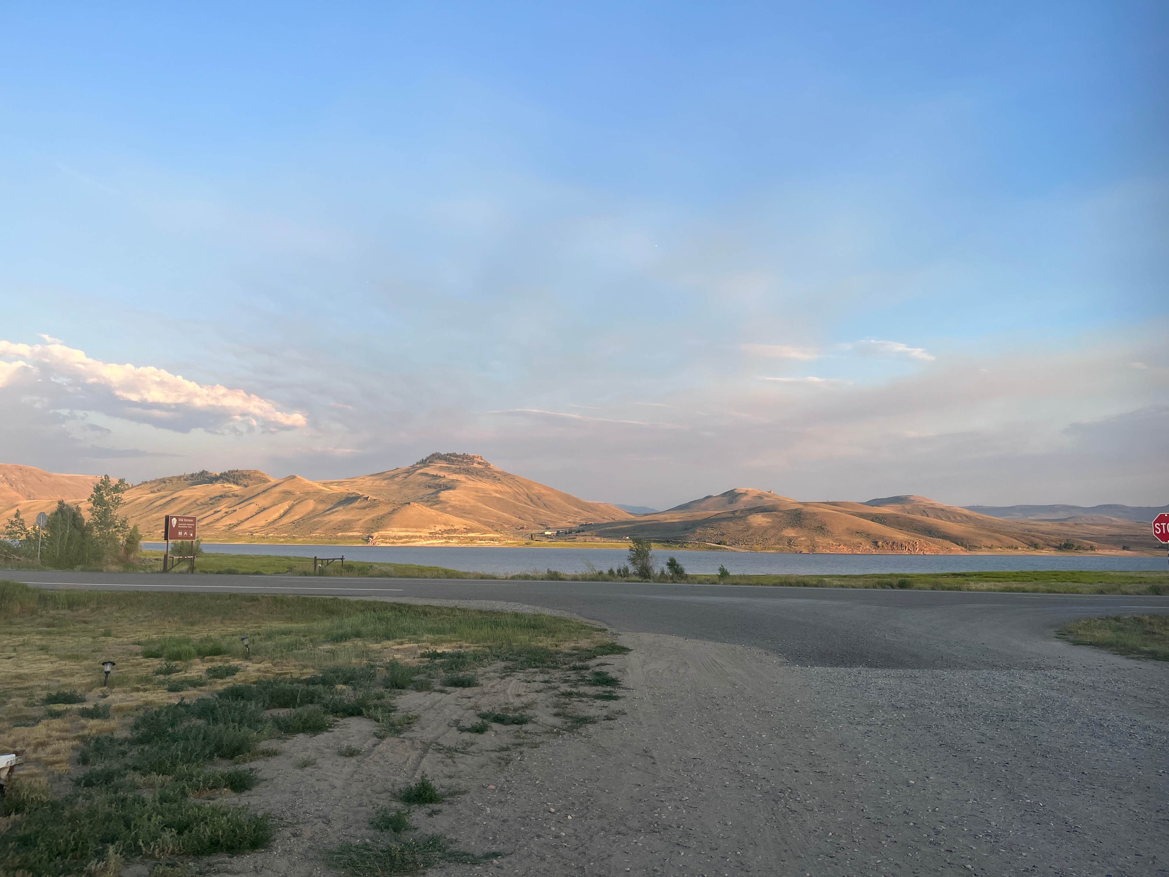 view from driveway of campground