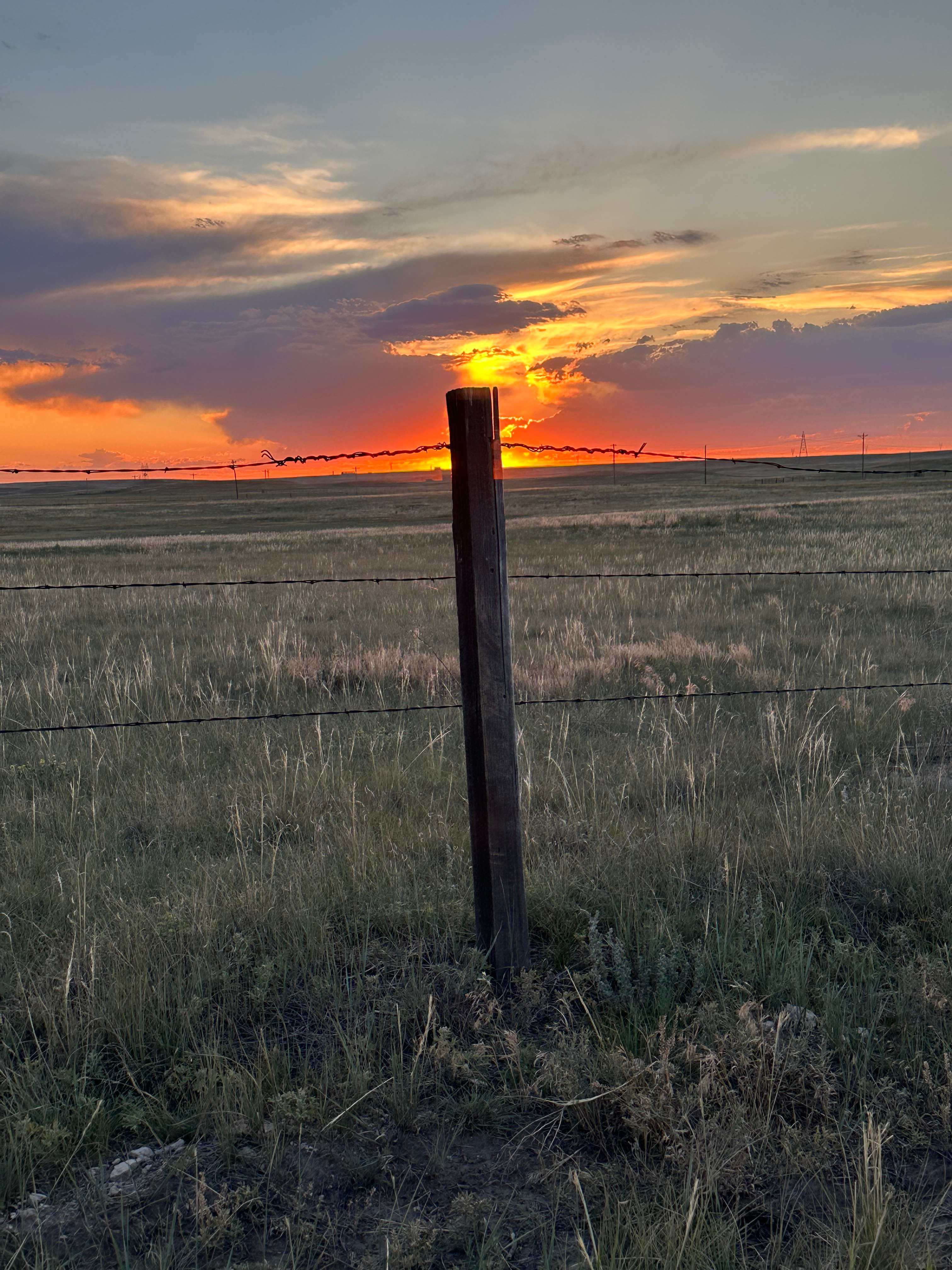 A burning post 