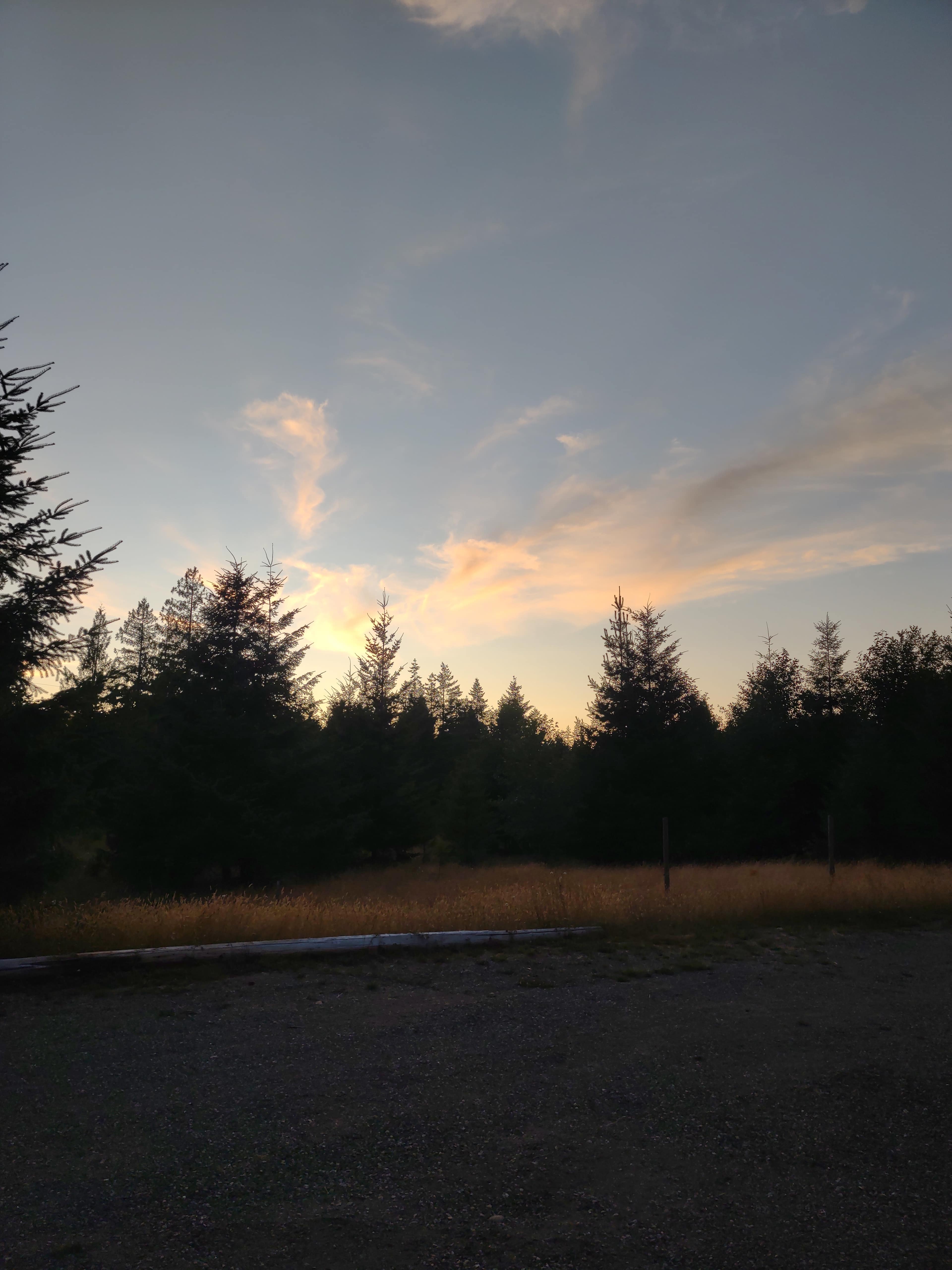 Evening sky at Tyee Valley Farm
