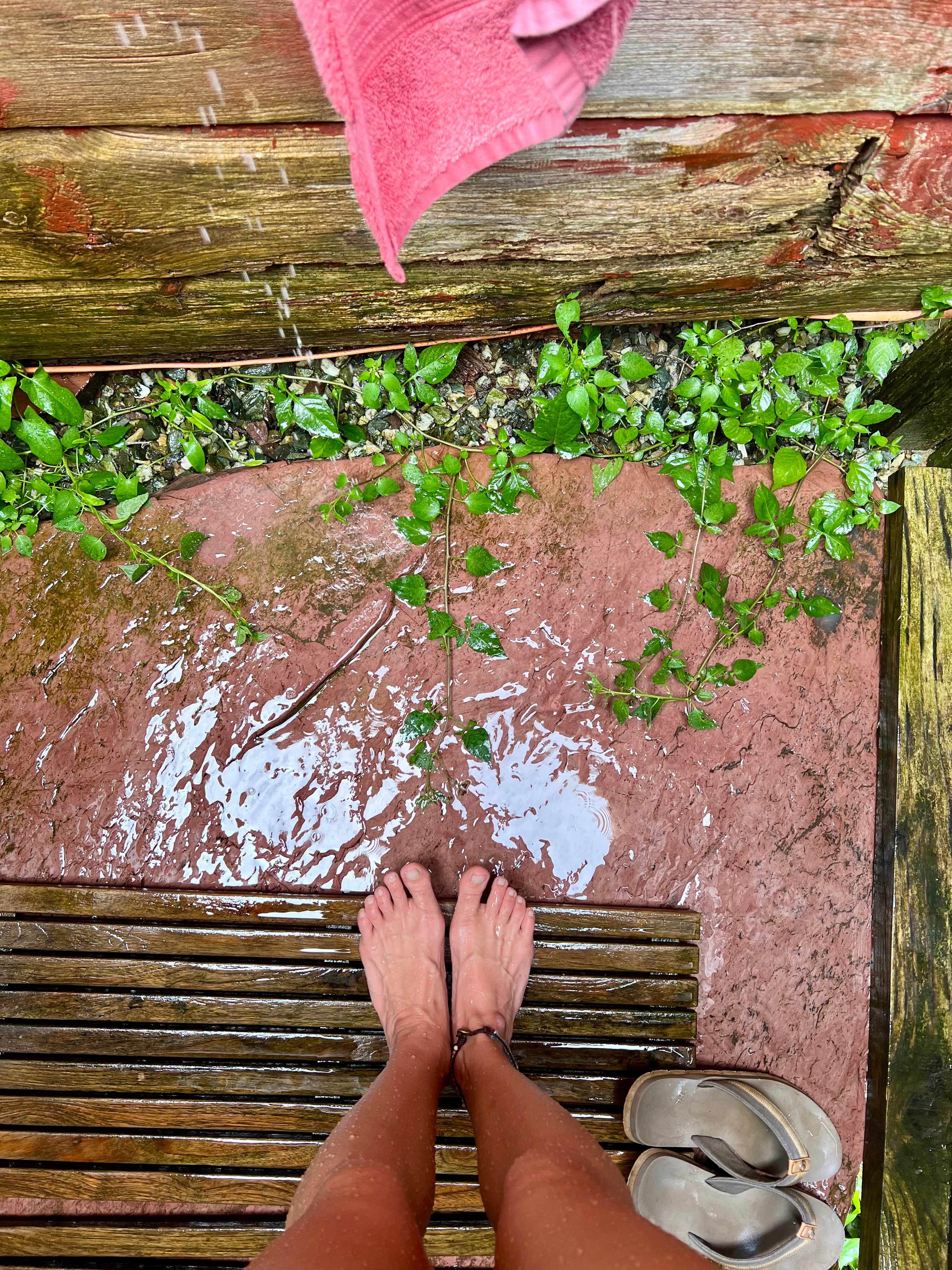 Magical outdoor shower