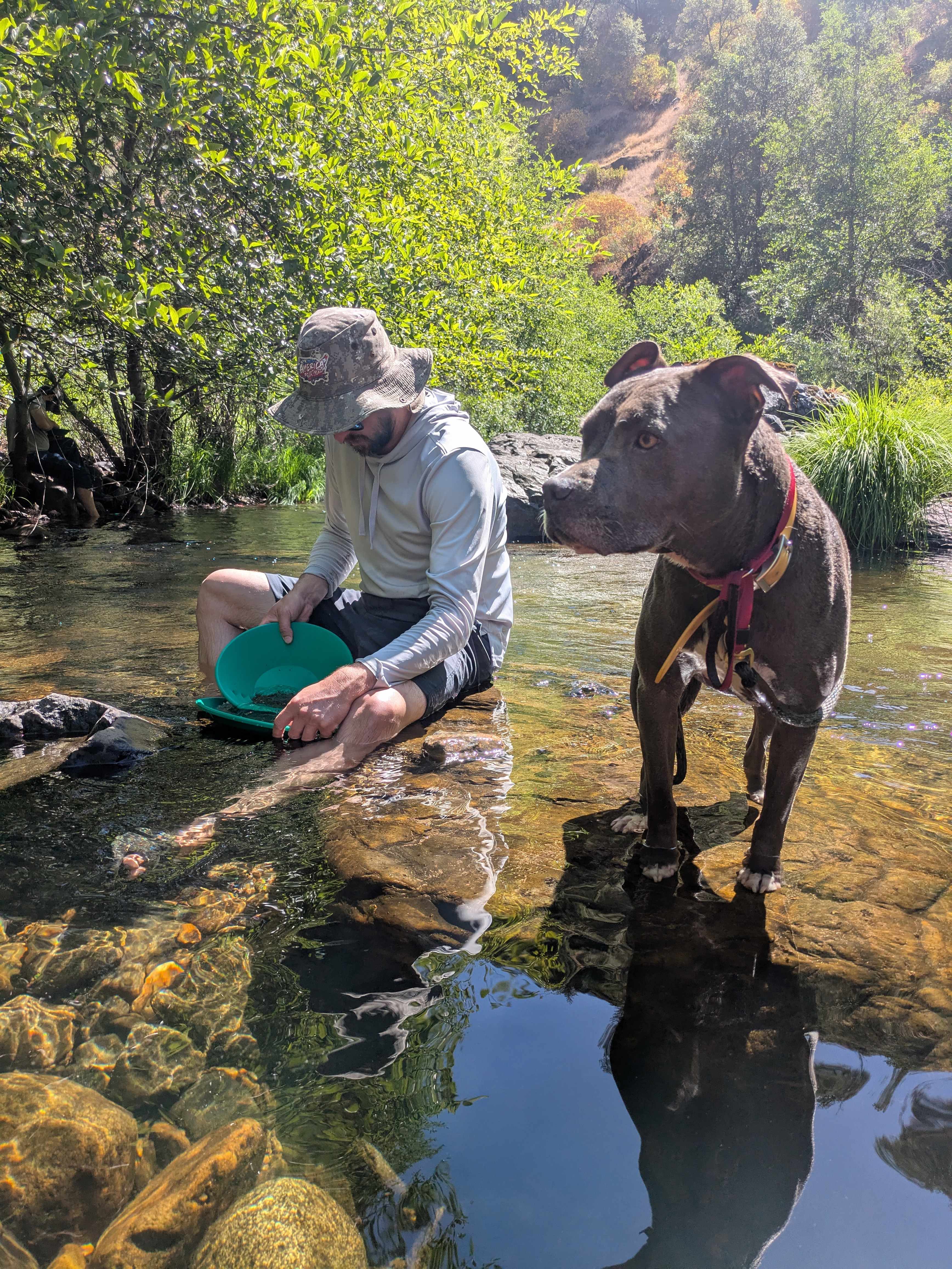 Panning it out upriver, heart attack ridge 