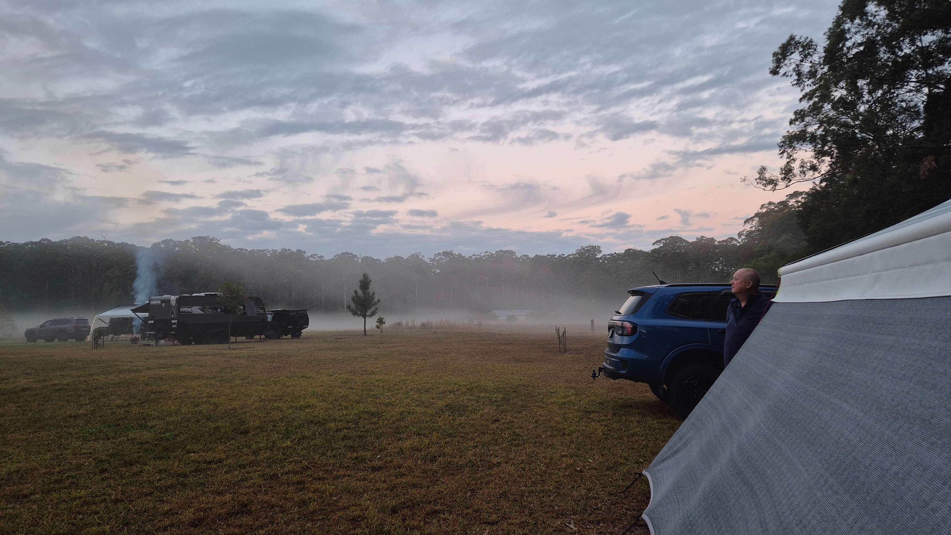Late evening mist after a wet day