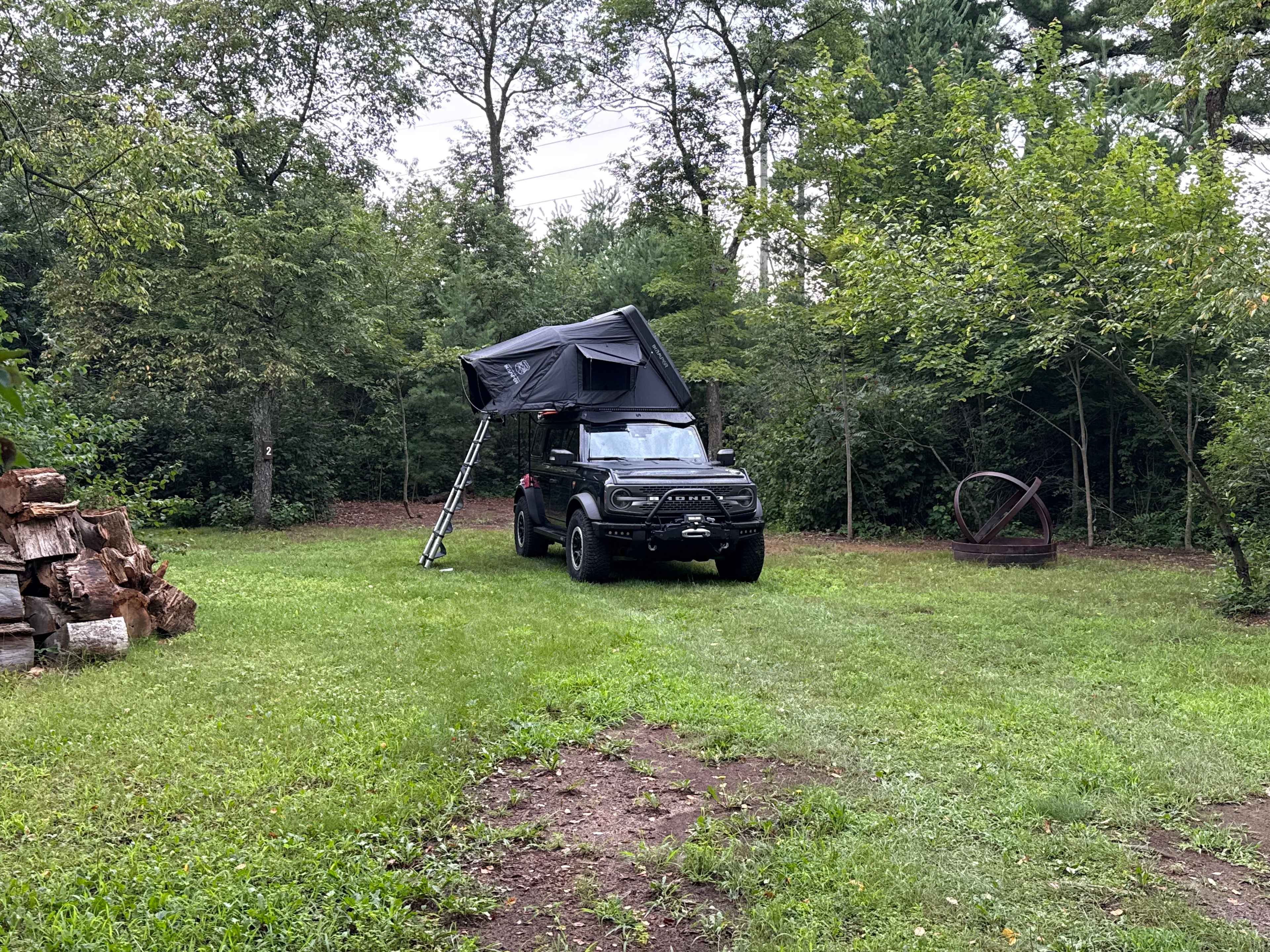 Our rooftop tent on site 2. 