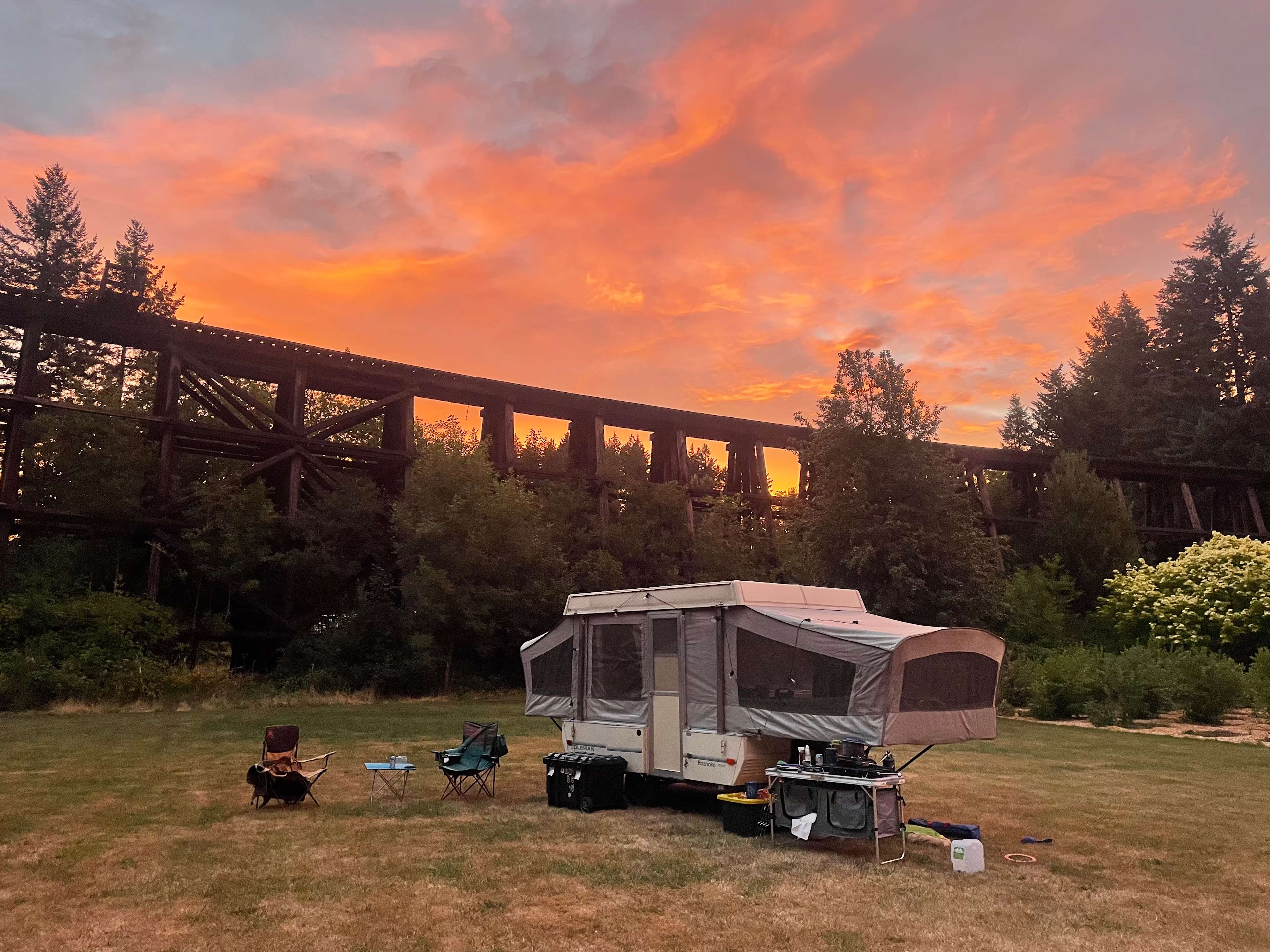 No filter!  Sunset at the Blueberry Farm!