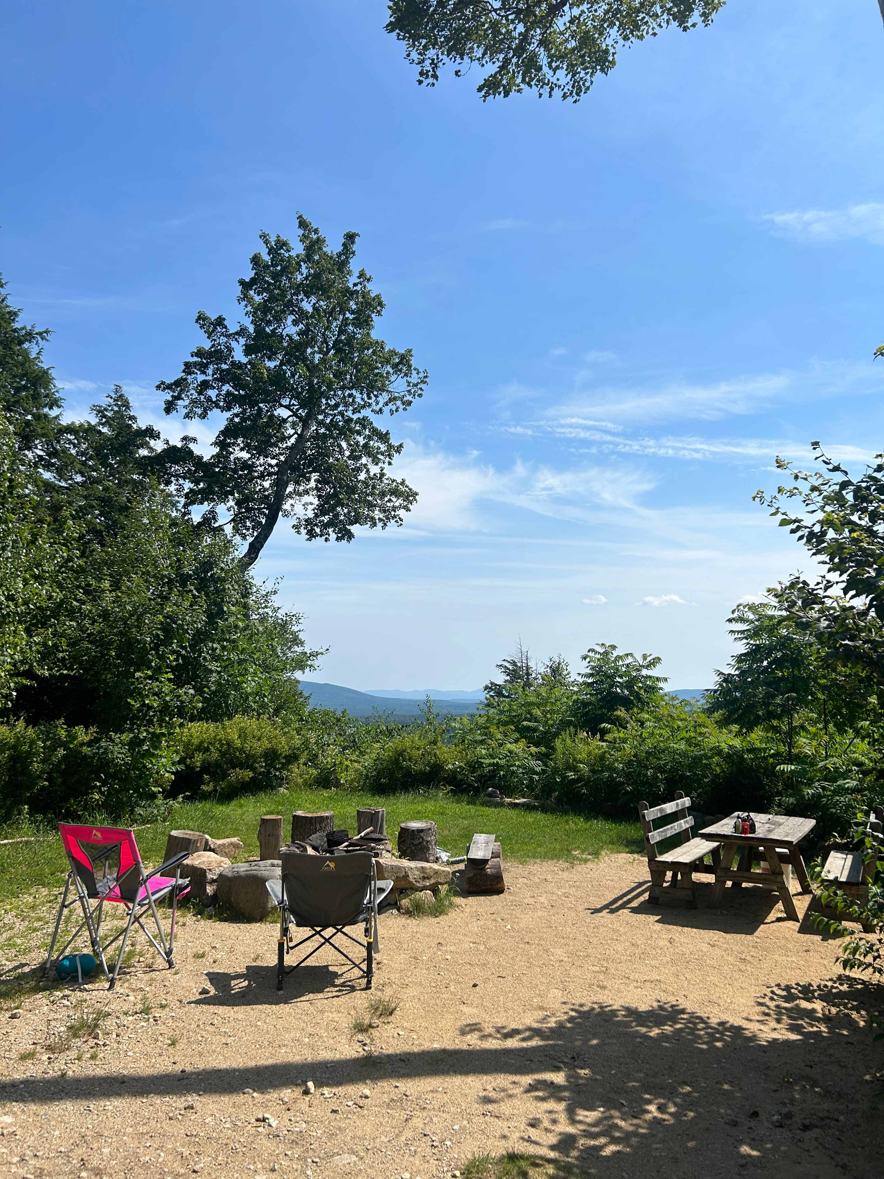 Site 5 fire pit and picnic table 