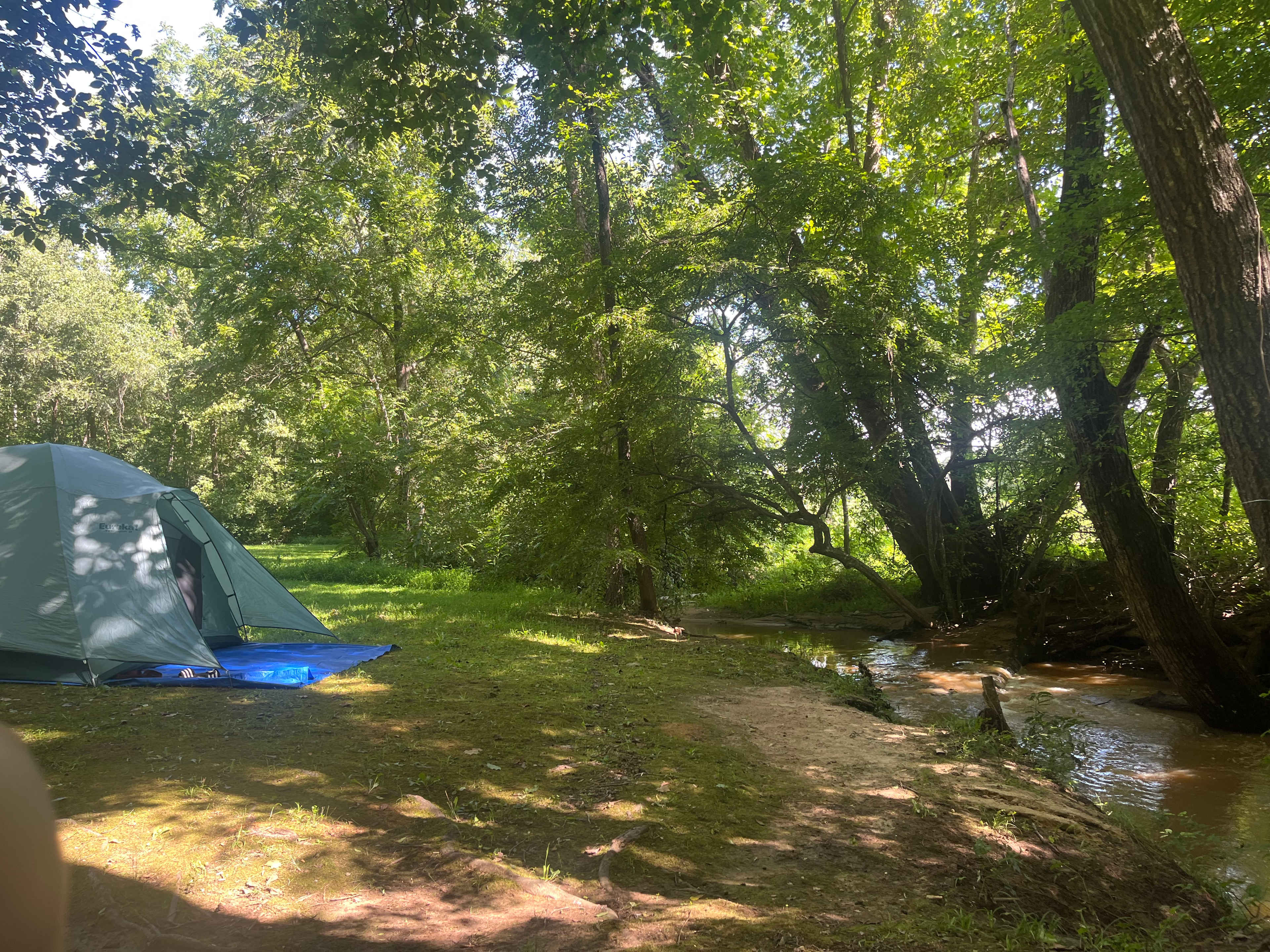tenting by the creek