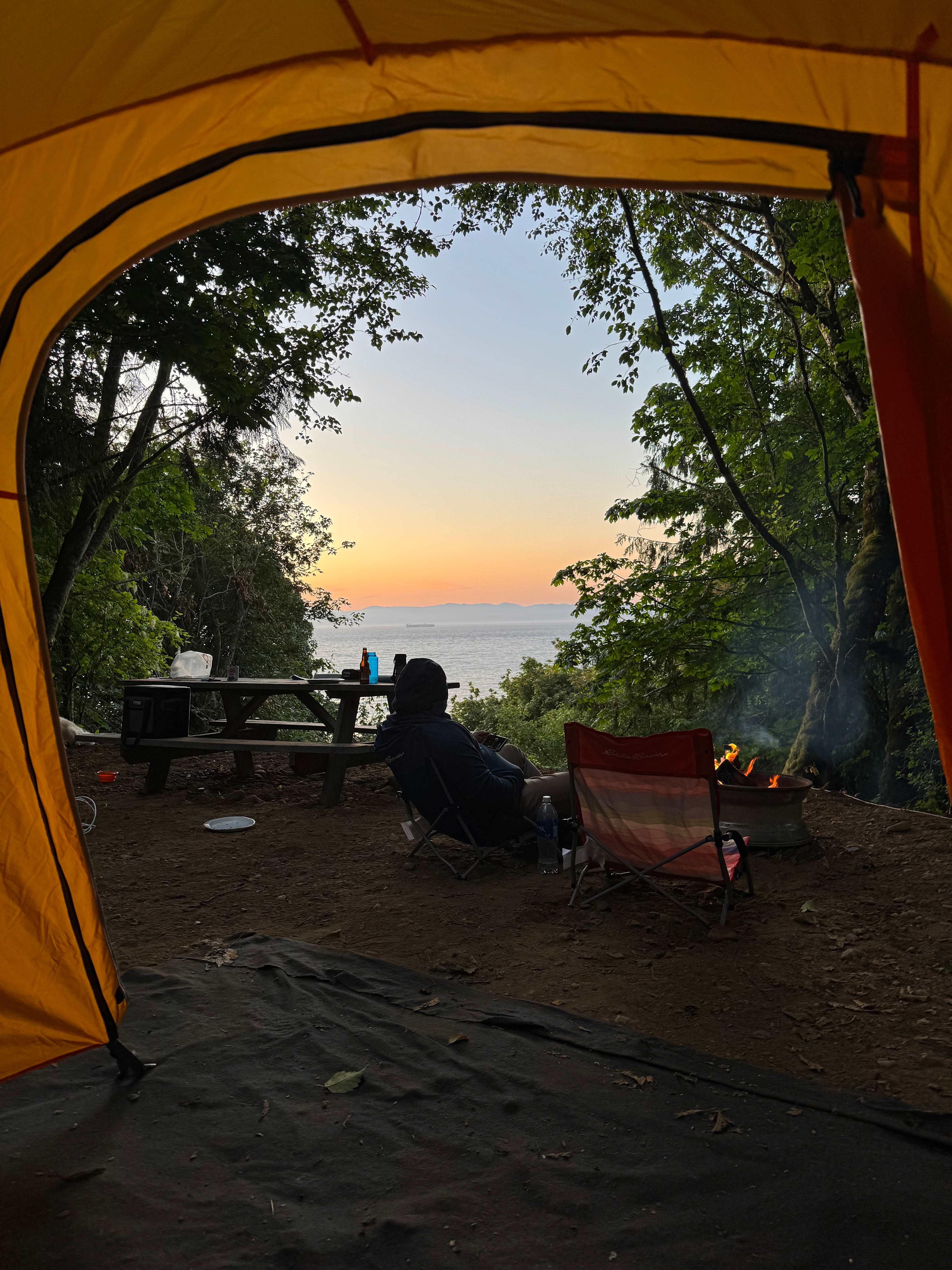 Sunset from tent 
