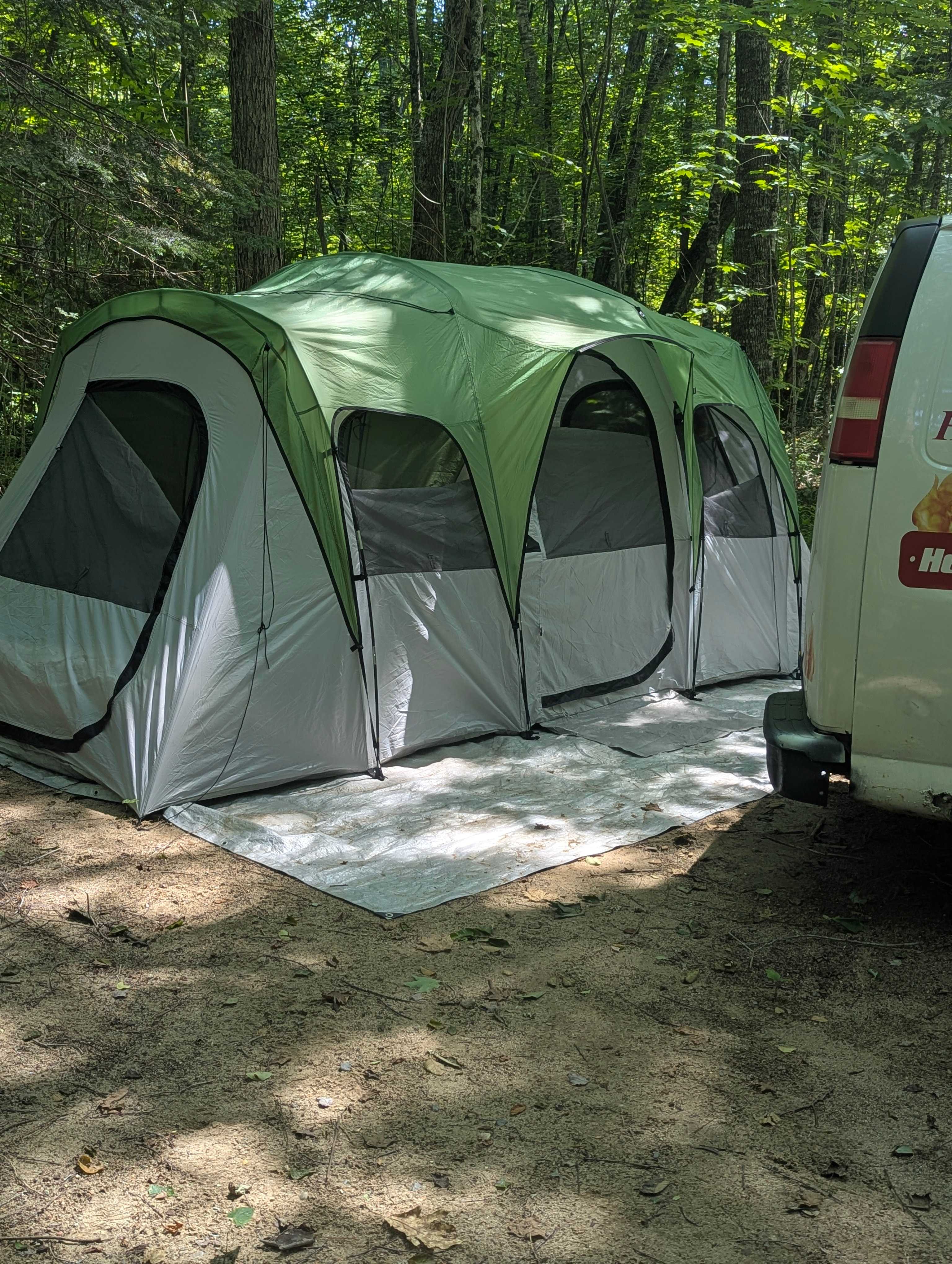 Lots of room for a vehicle and tent even trailers