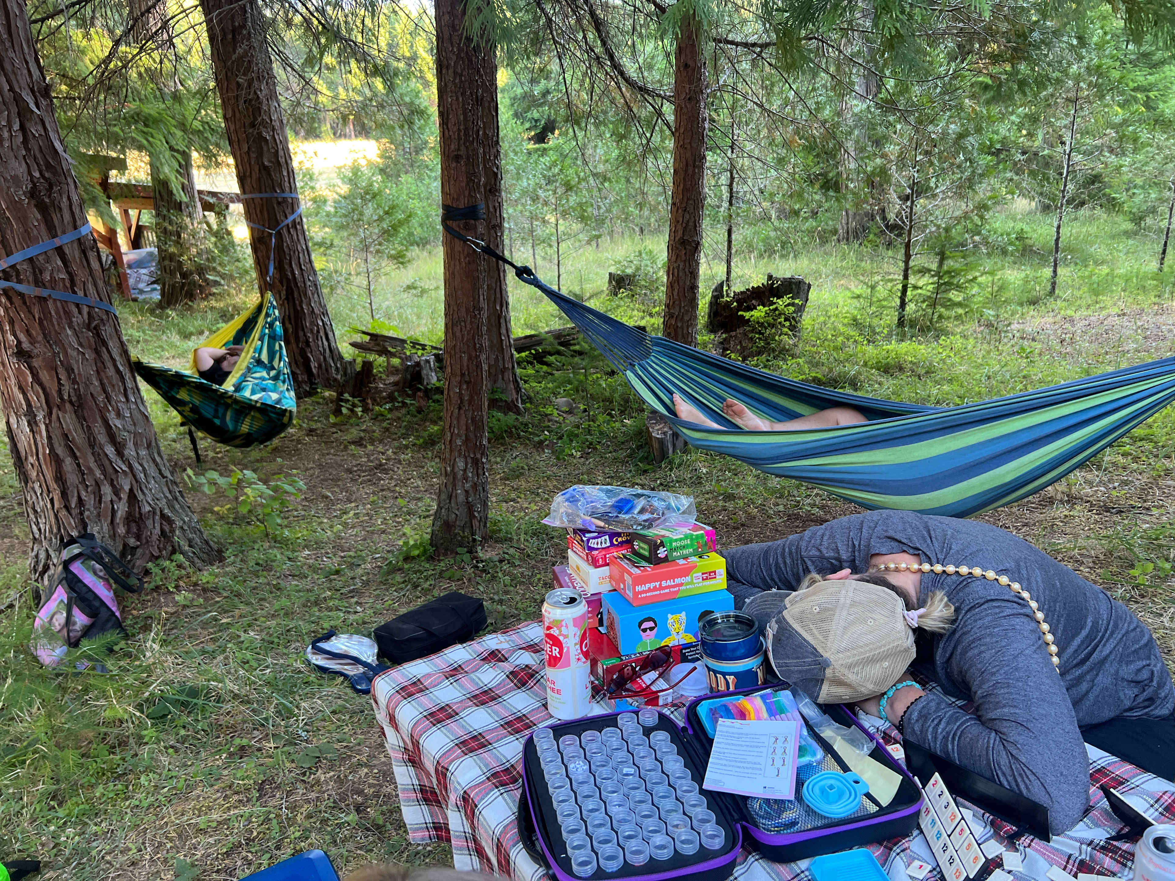 Post river-nap time (hammocks provided)! 