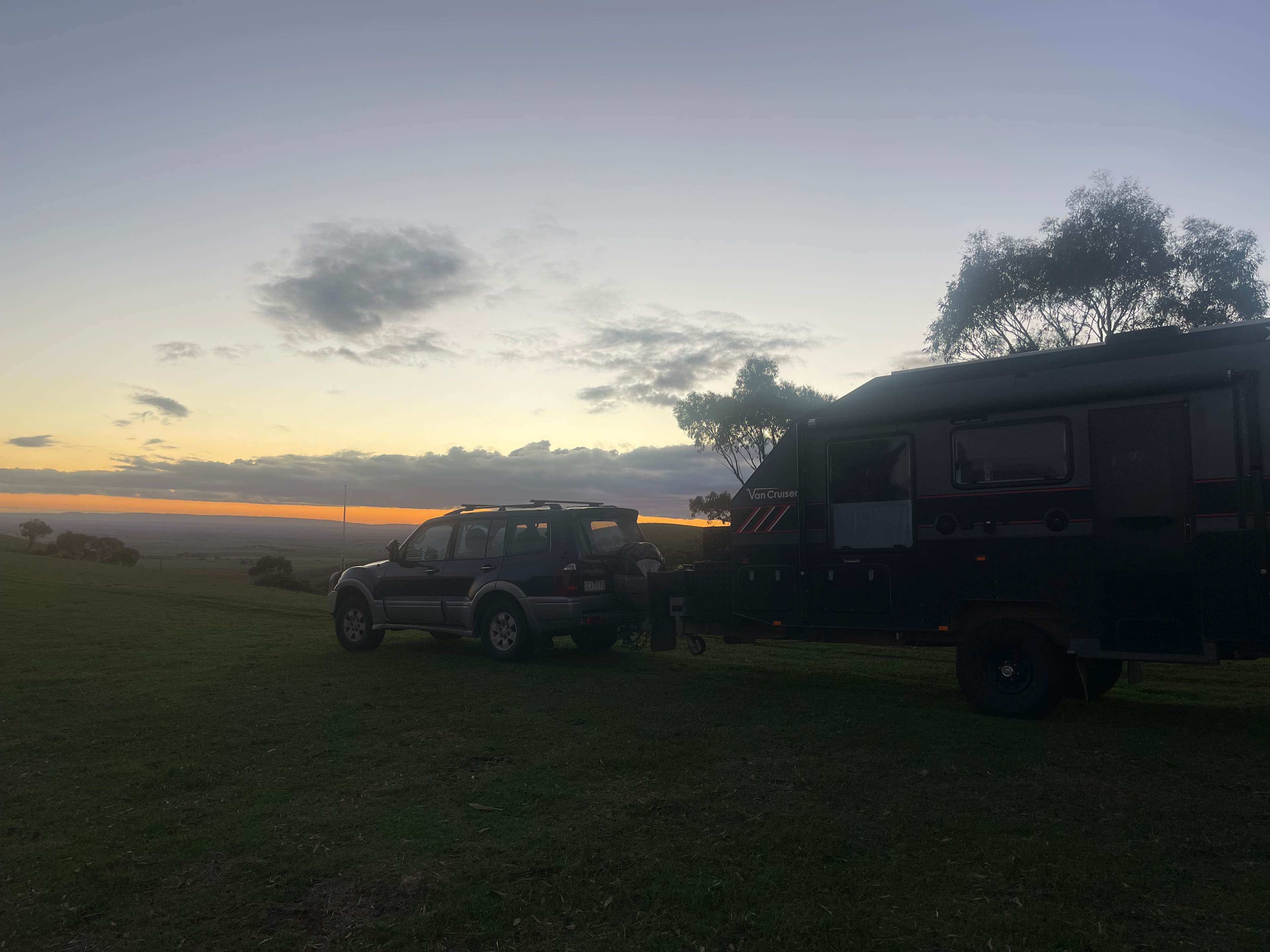 Camp site 1 at sunset
