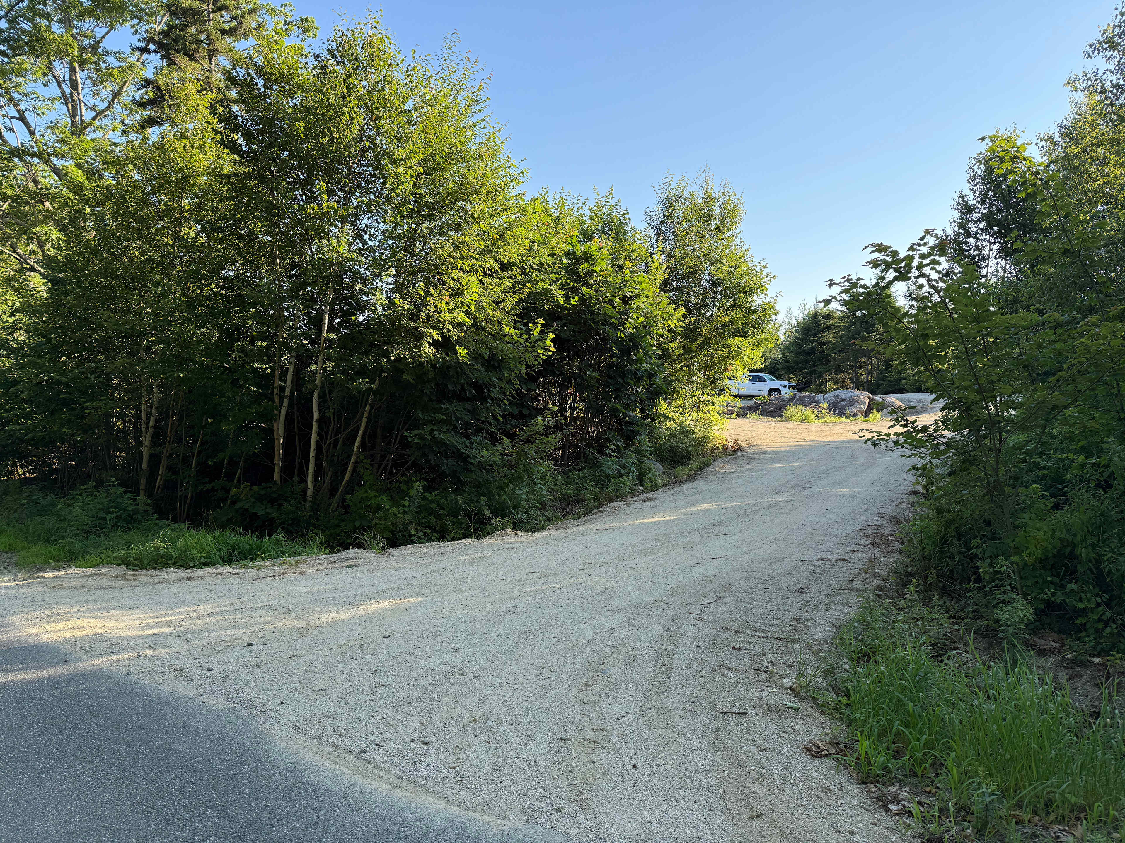 Just off the road.