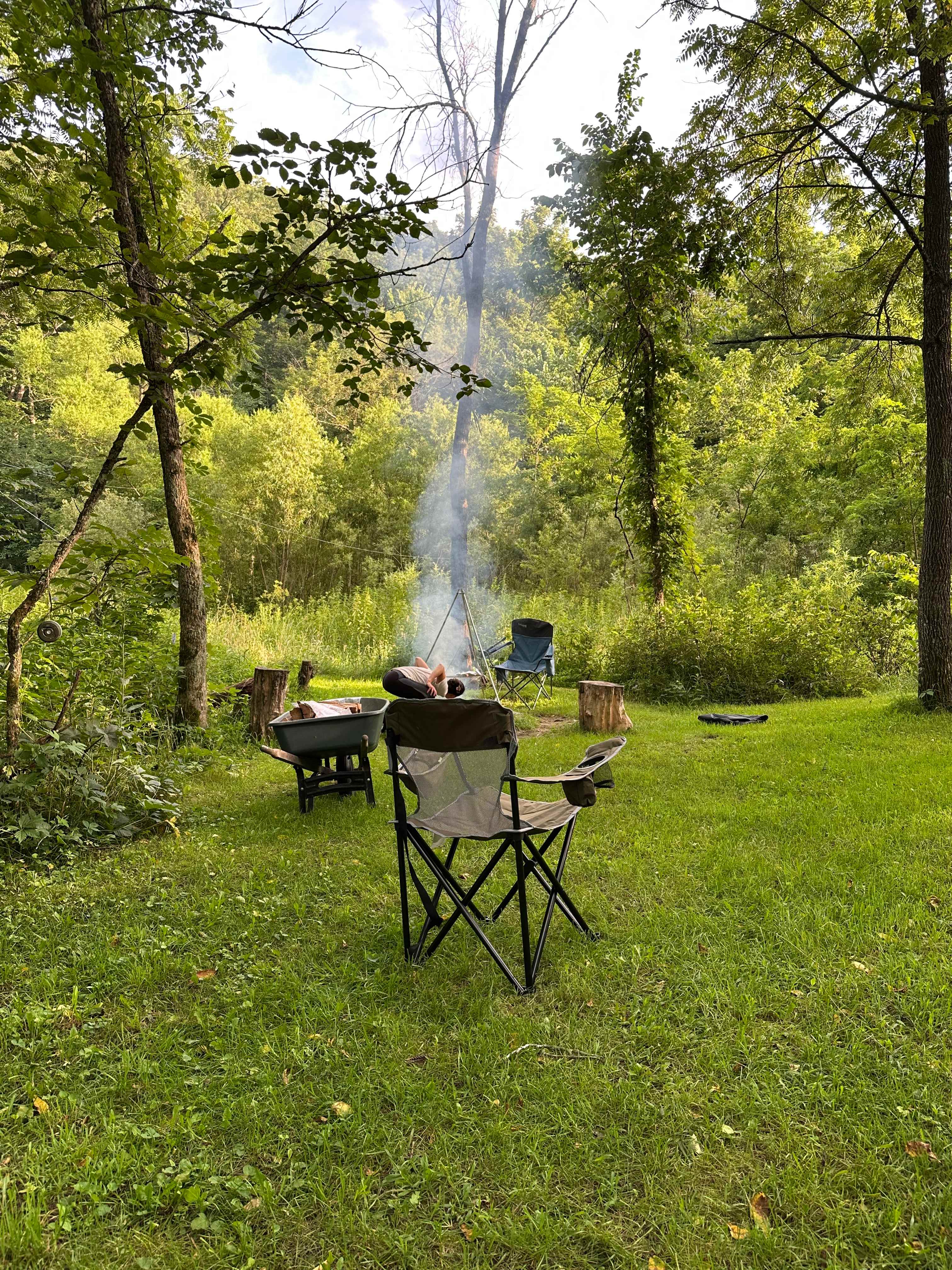 Tent camping on secluded 40 acres.