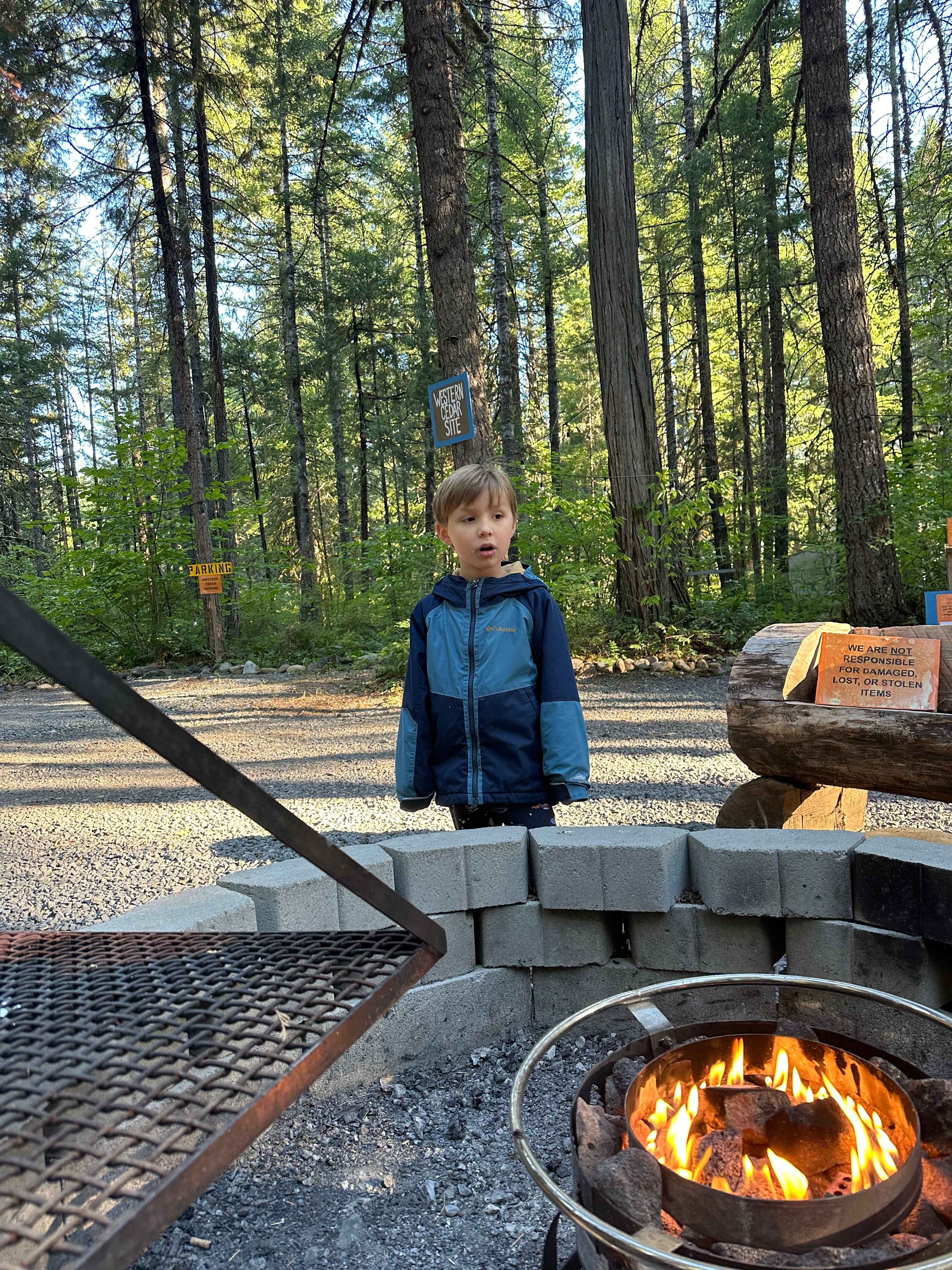 Morning at the community fire pit