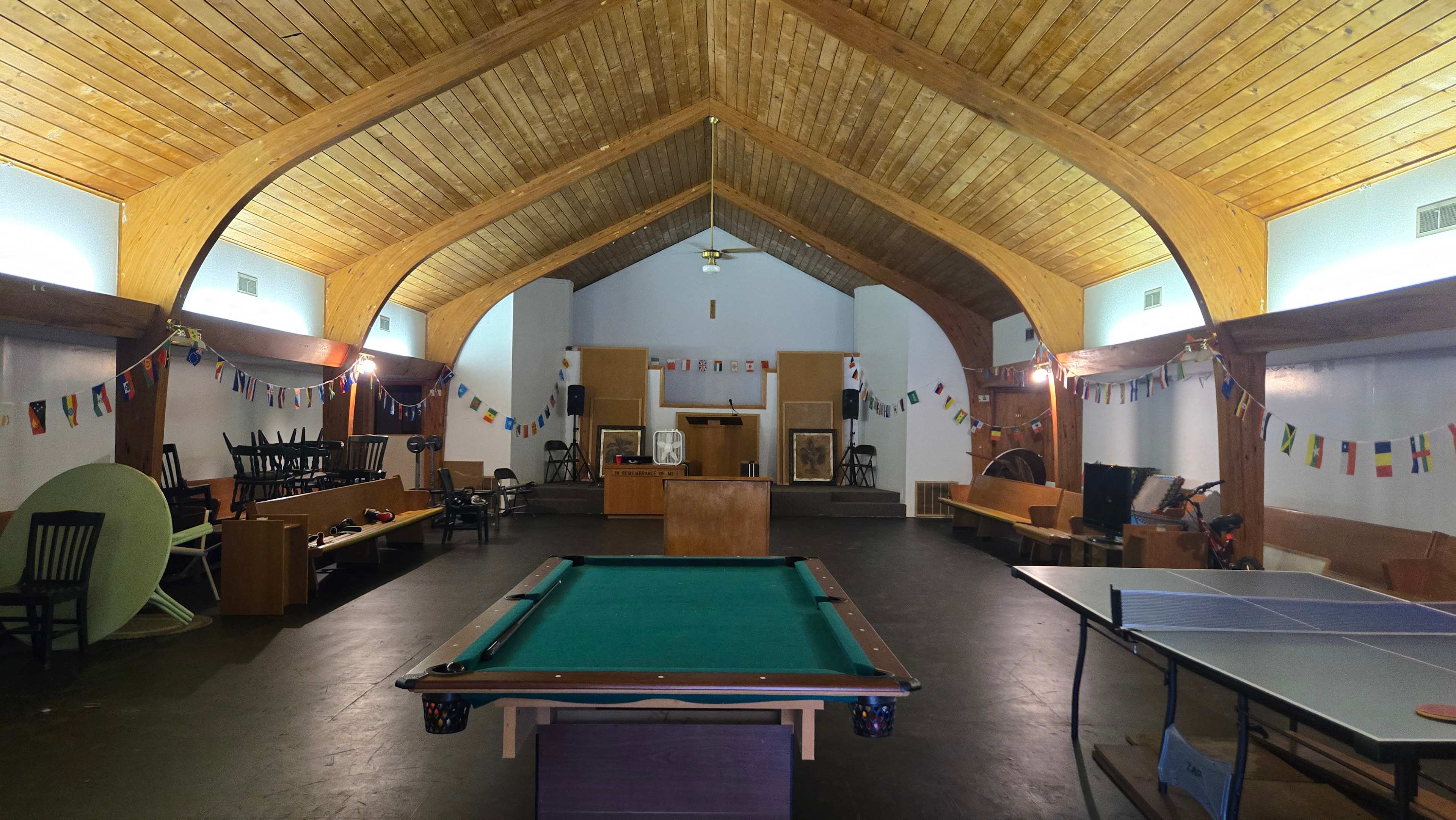 Rec room used to be a church
