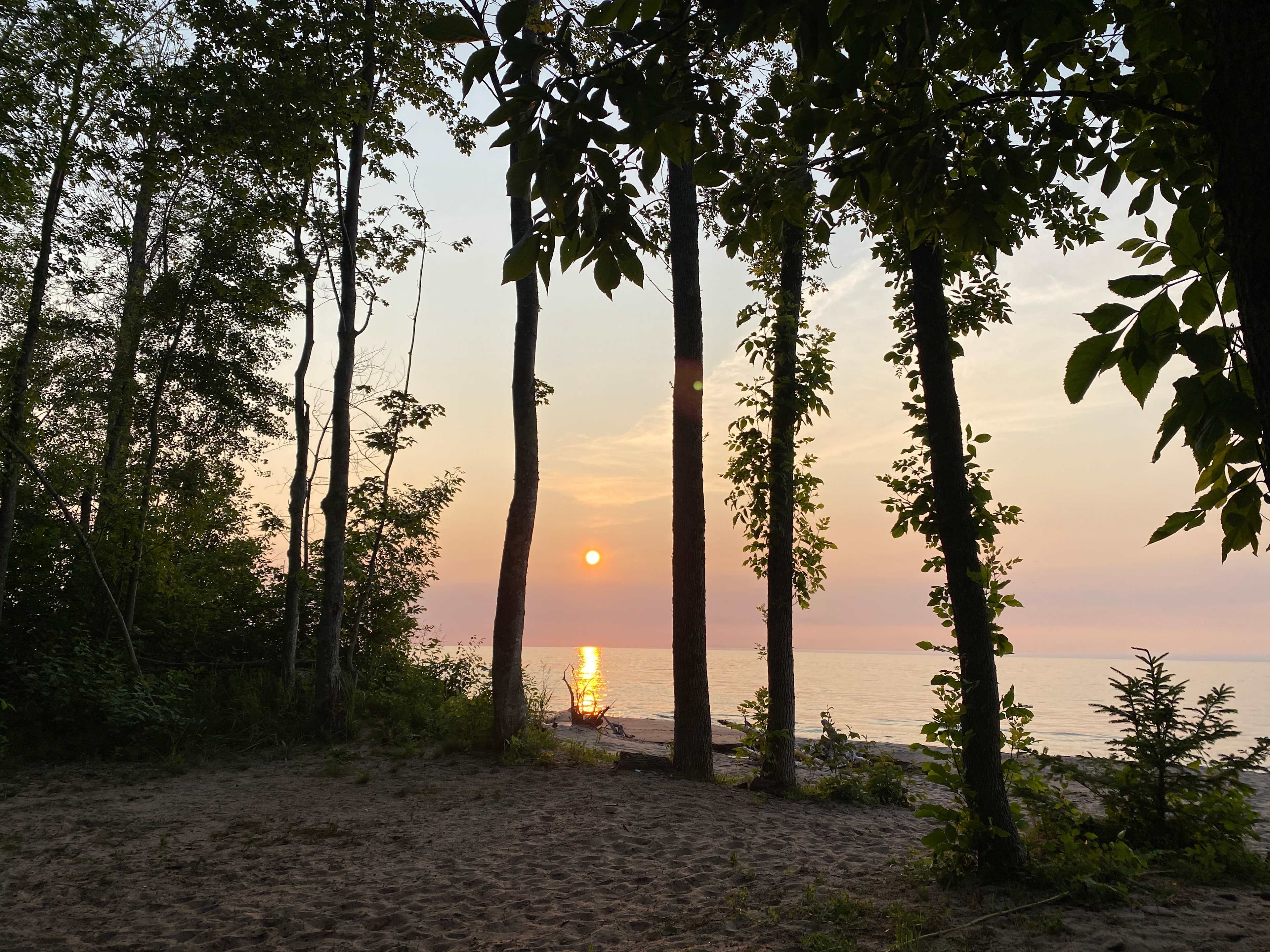 View from tent site area