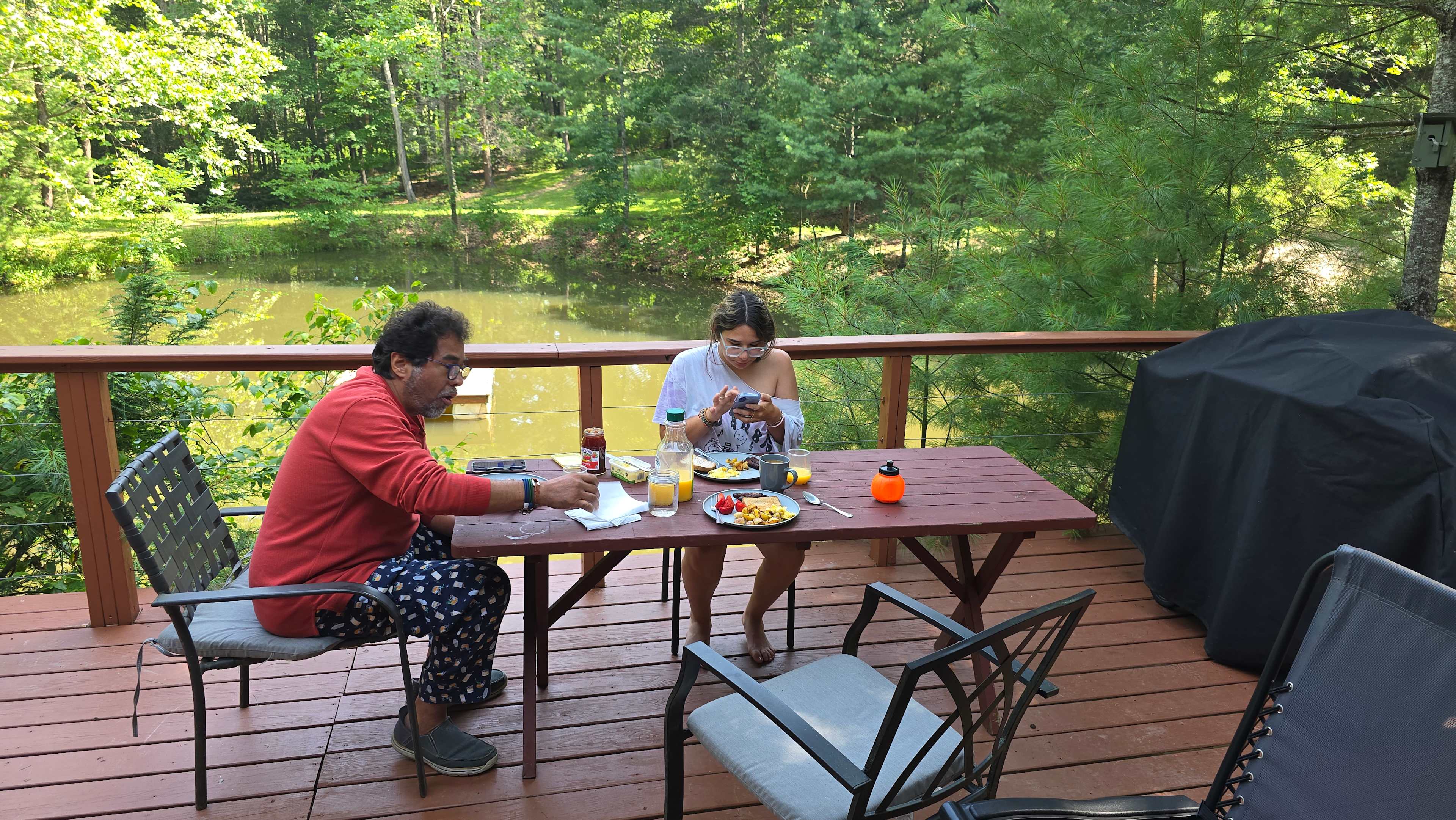 Breakfast on deck