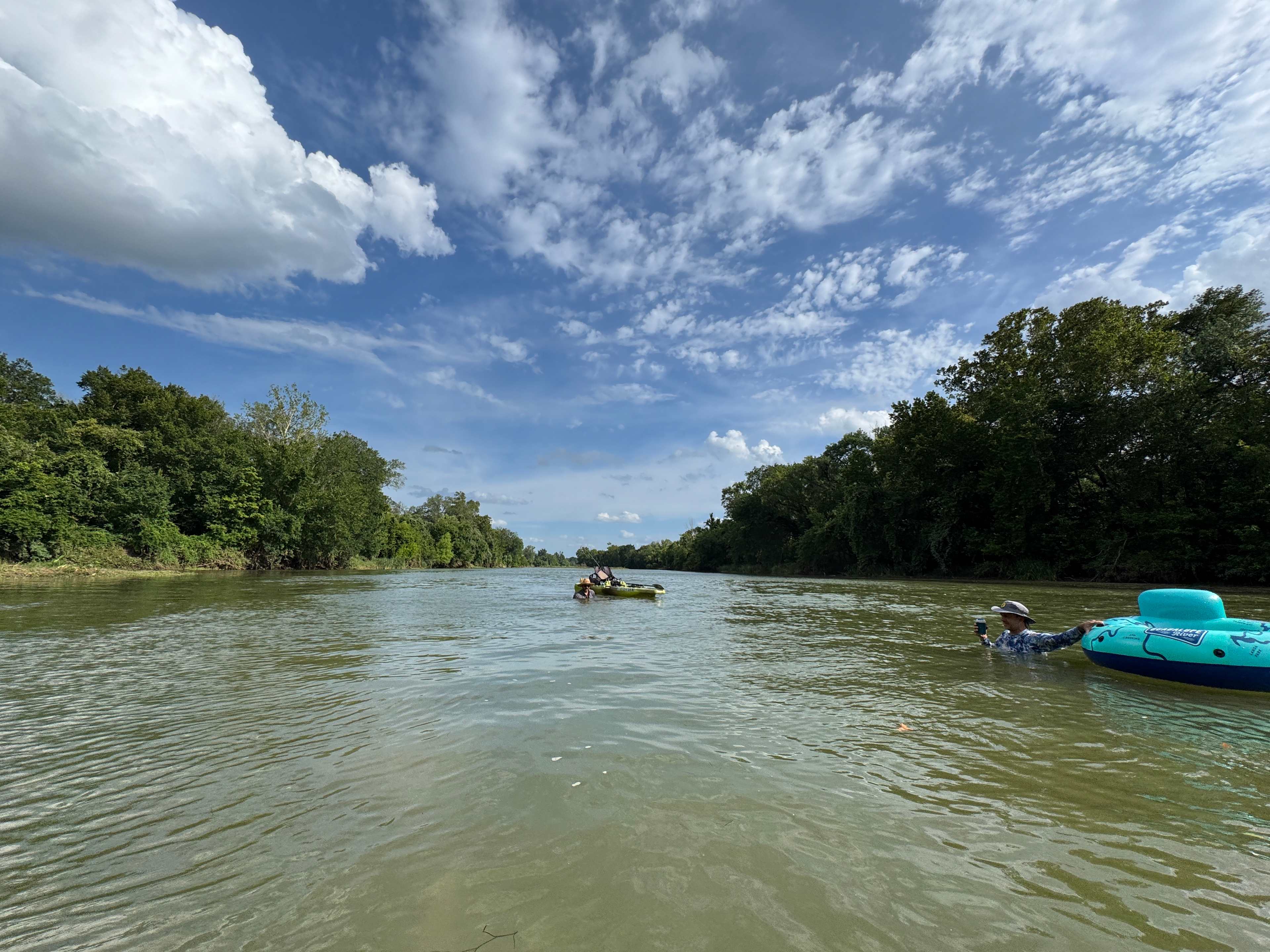 Kayaking and tubing the river 