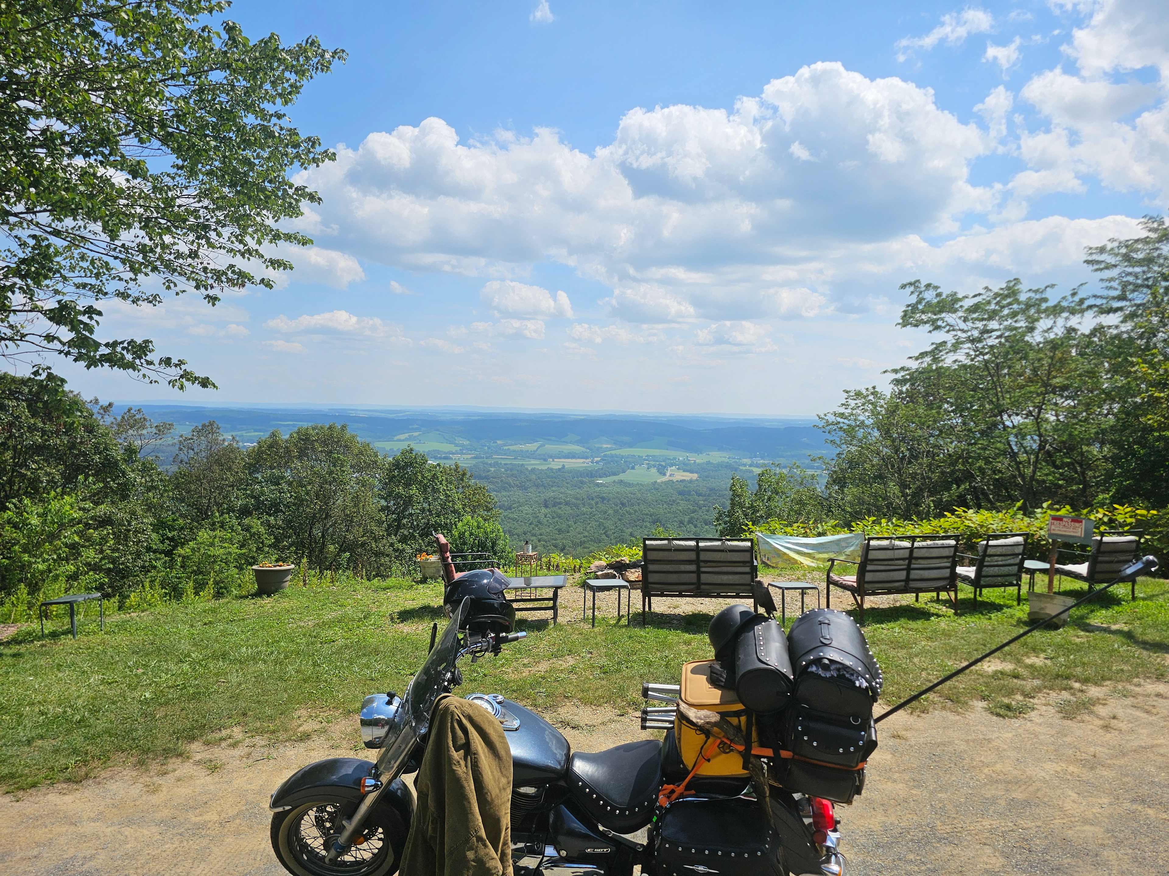 Who says you can't loadride a motorcycle loaded with a full set of ultra-not-light camping gear?