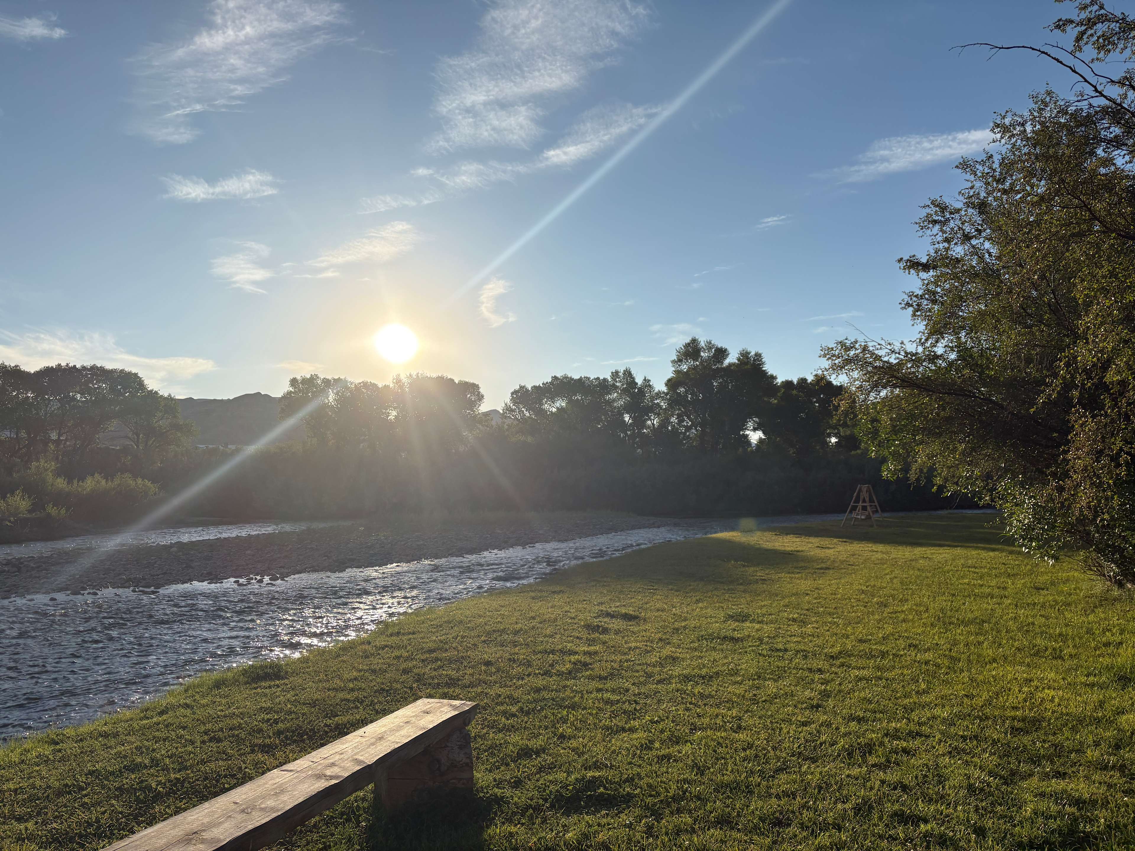 Sunrise along the river.