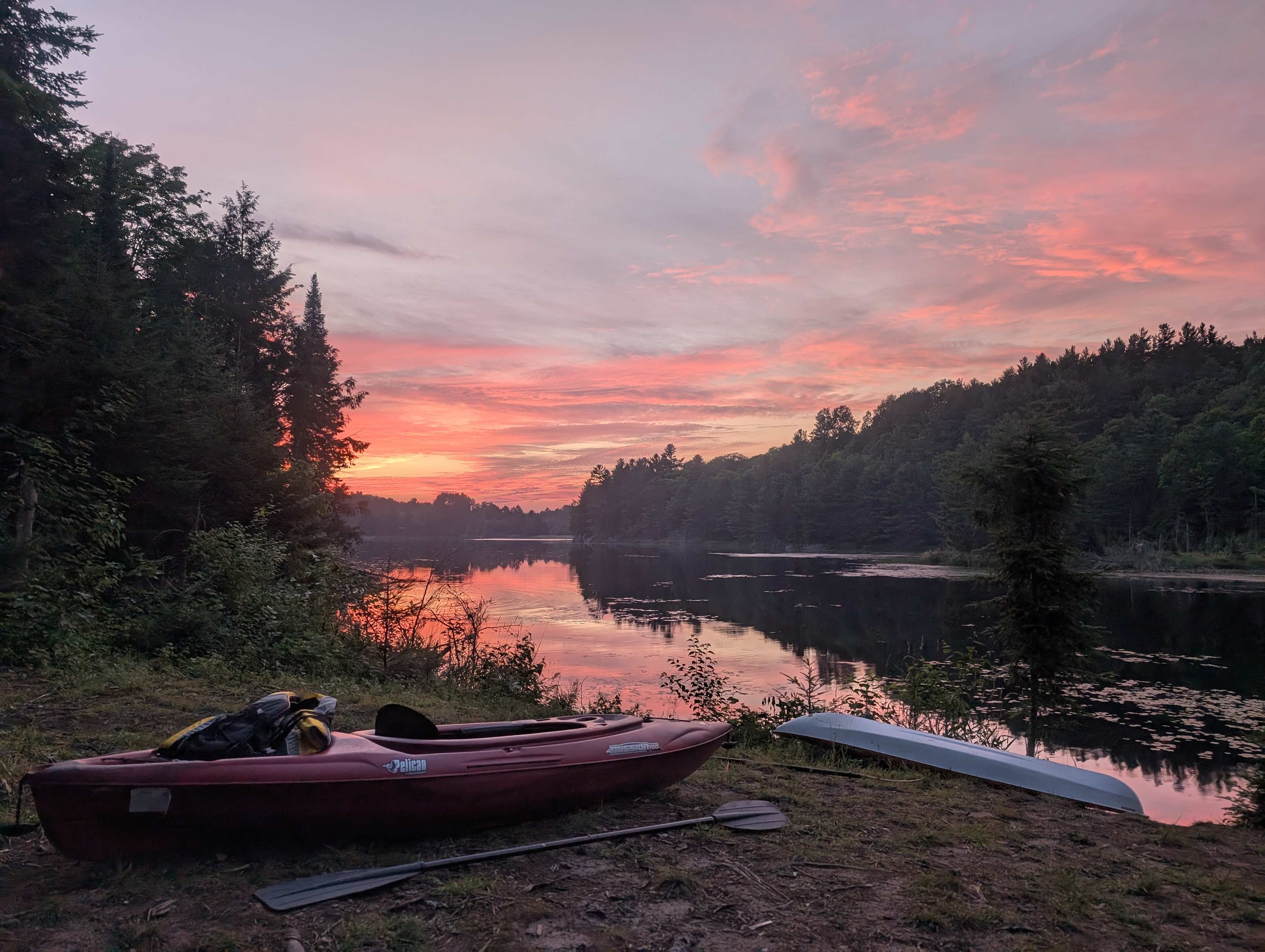 Beautiful sunset views from Bass Bay site 