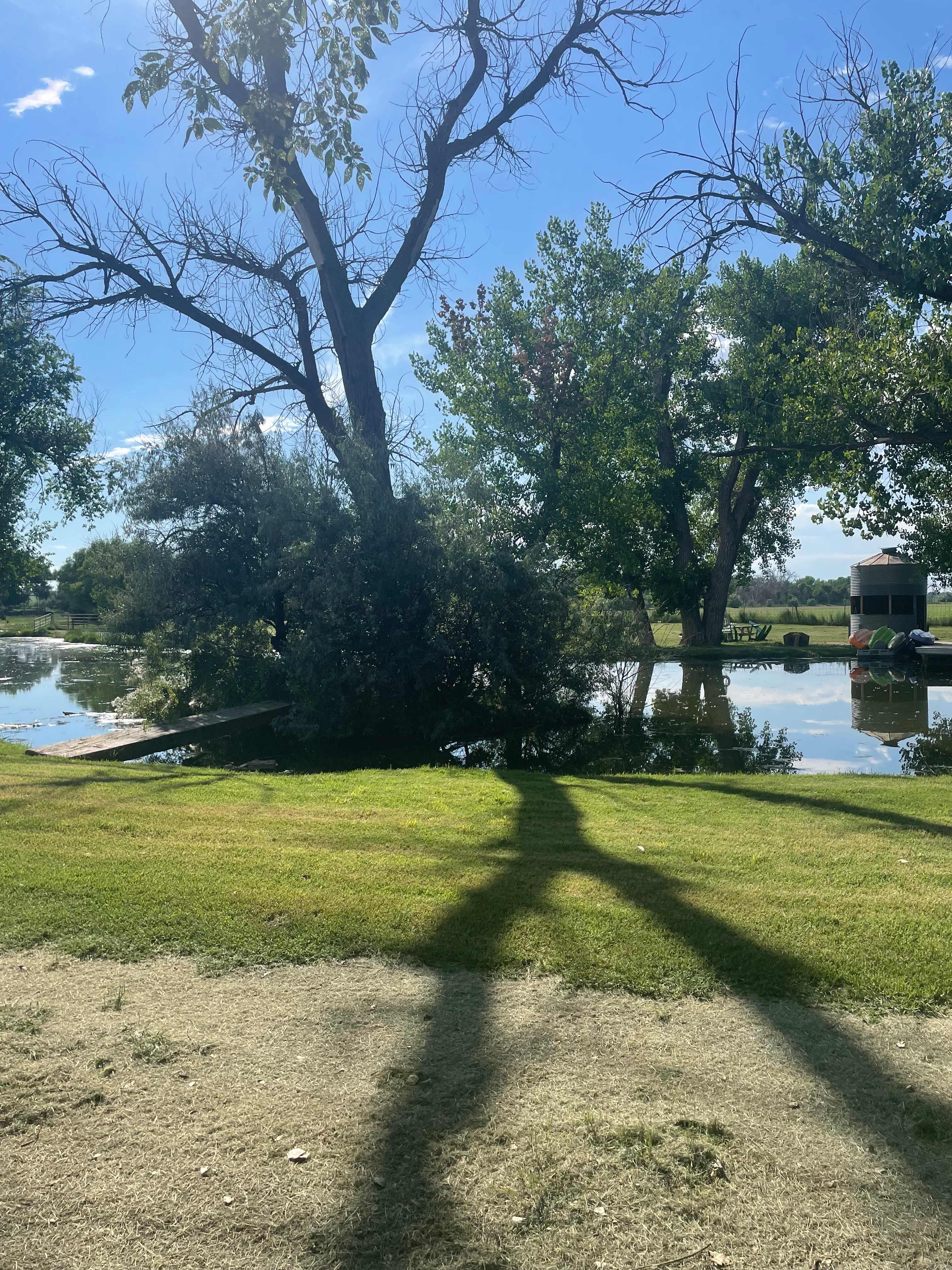 View of the lake from the RV