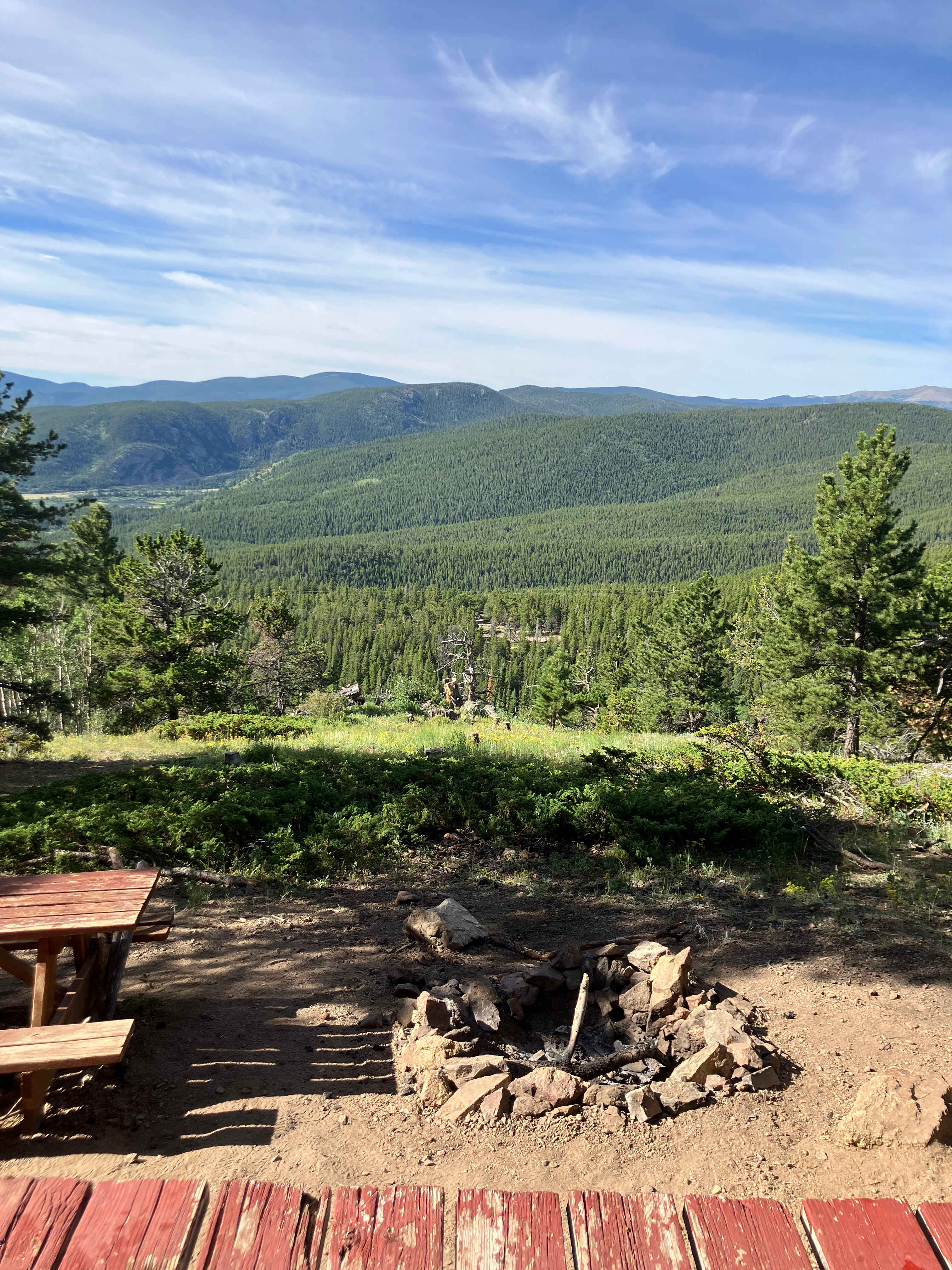 Mid morning view from the porch. 