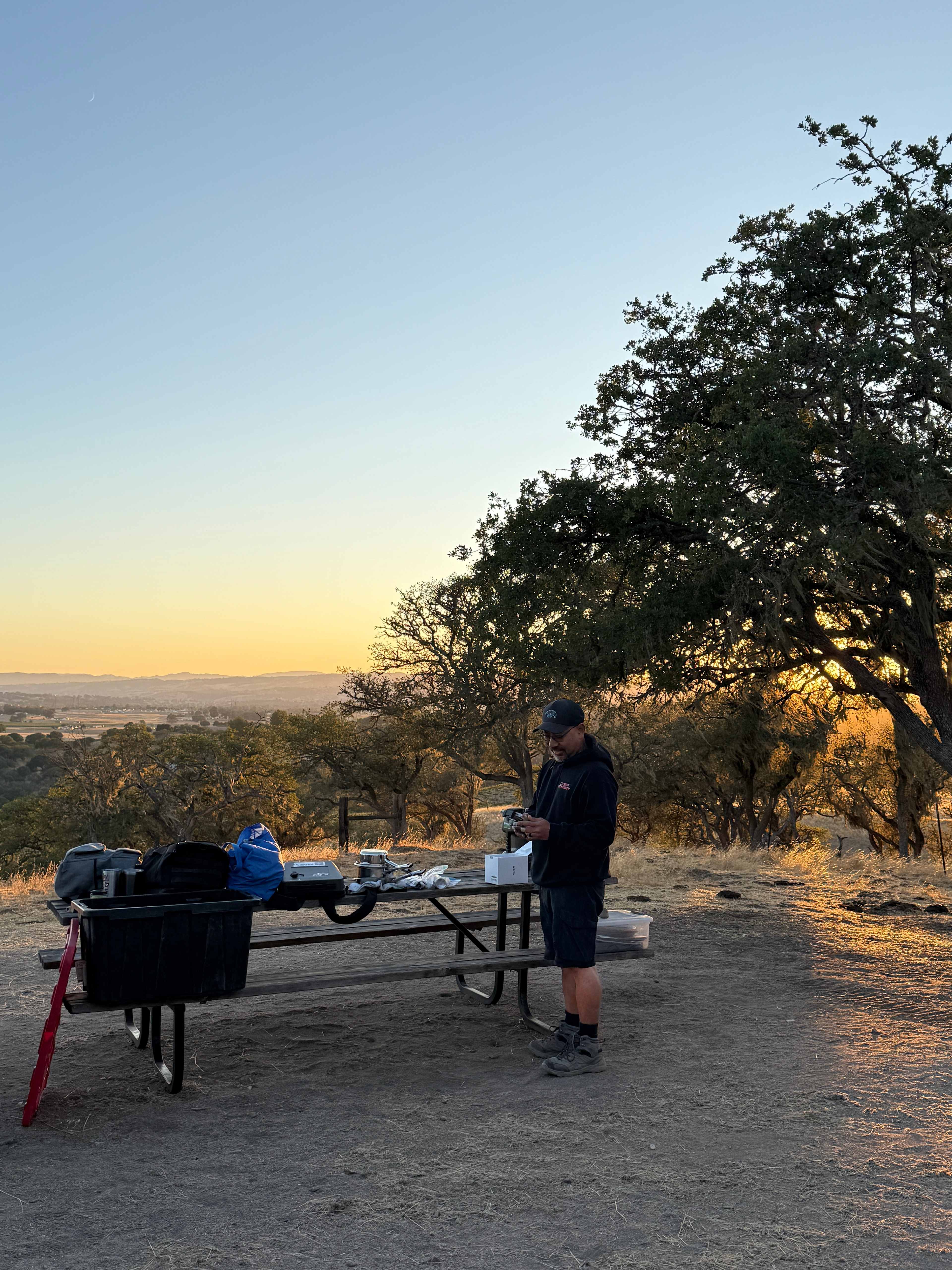 Picnic table with a view 