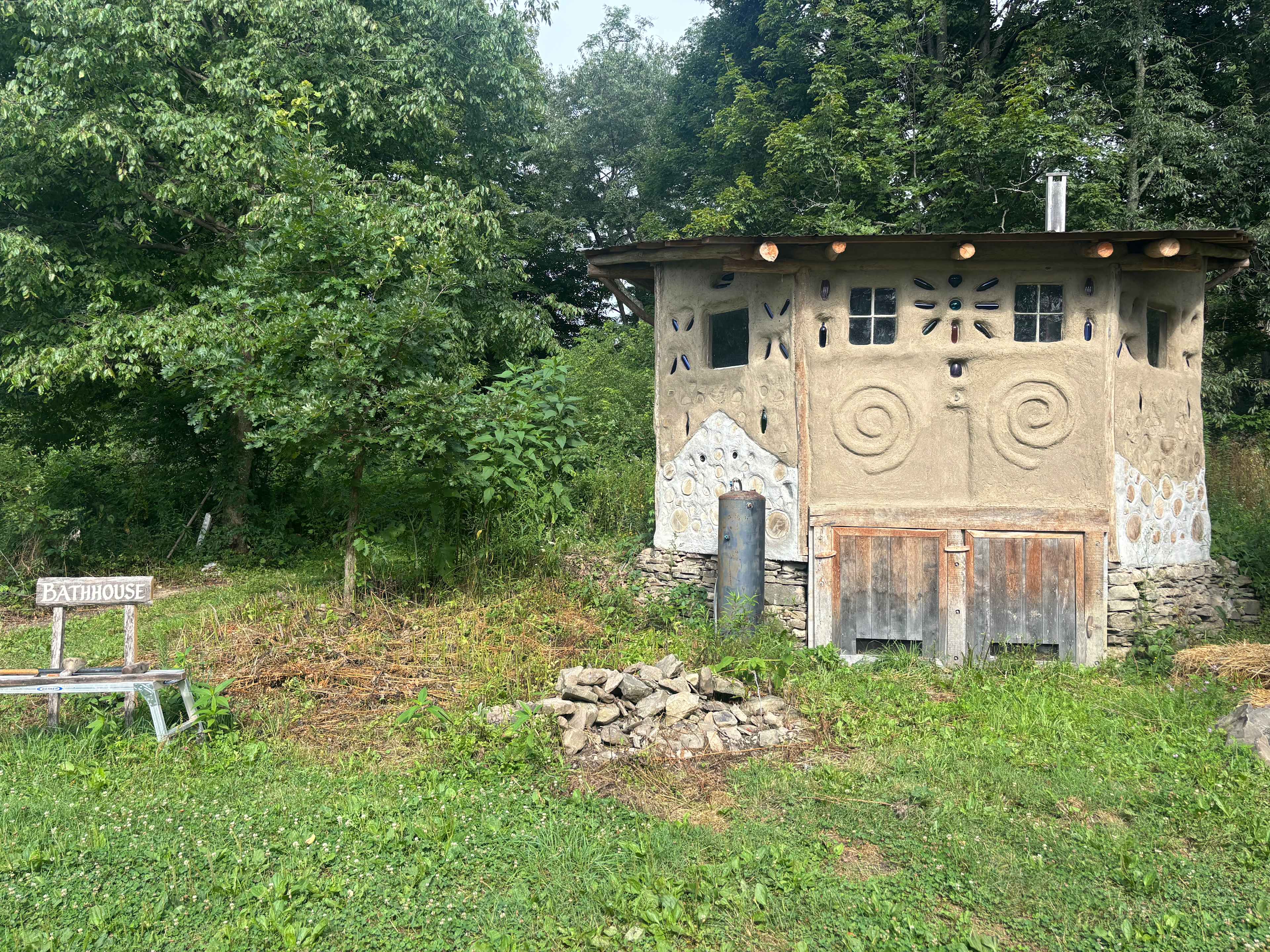 Outhouse with running water 