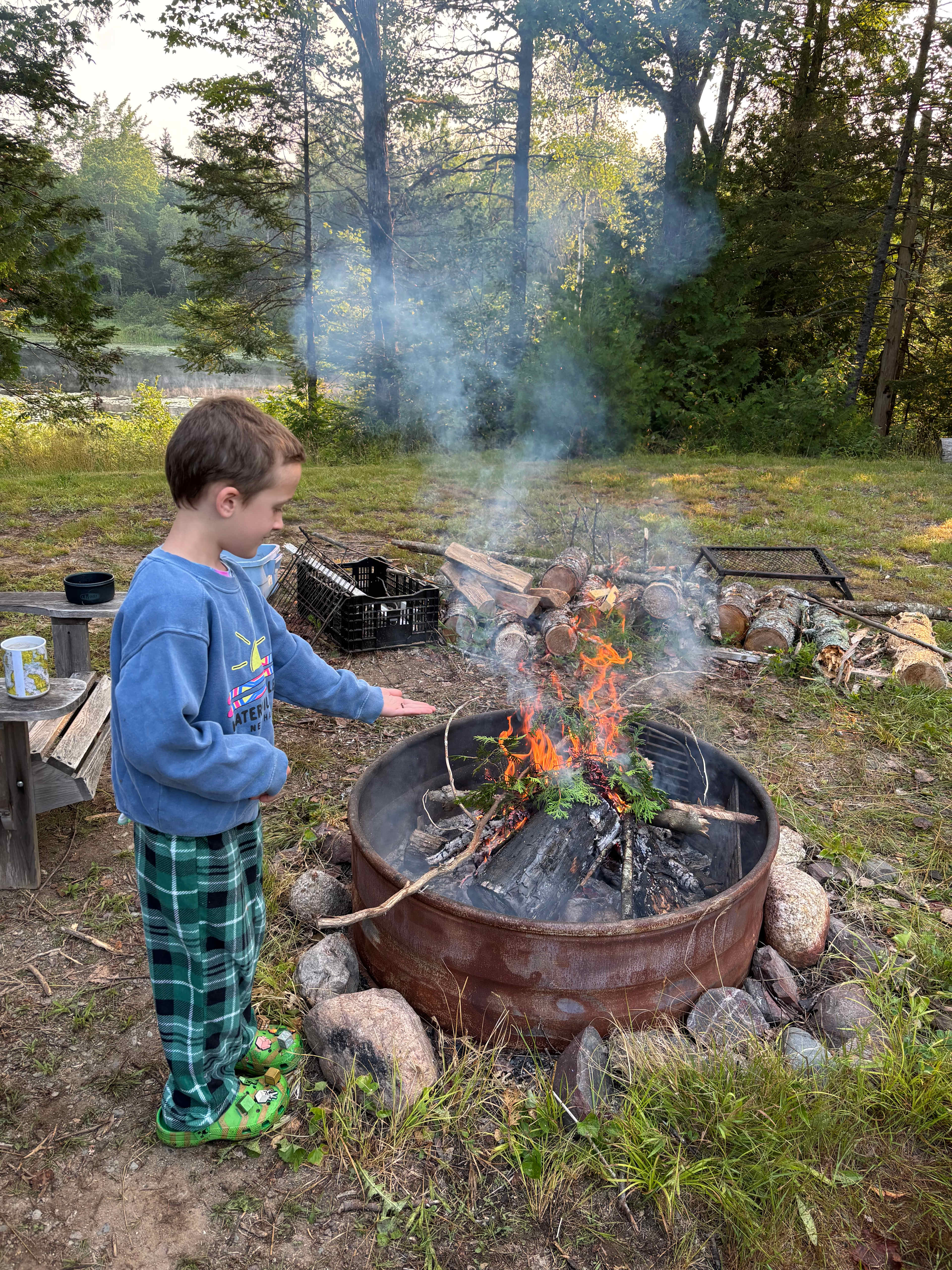 So many memories around the fire with the perfect view of the night sky 