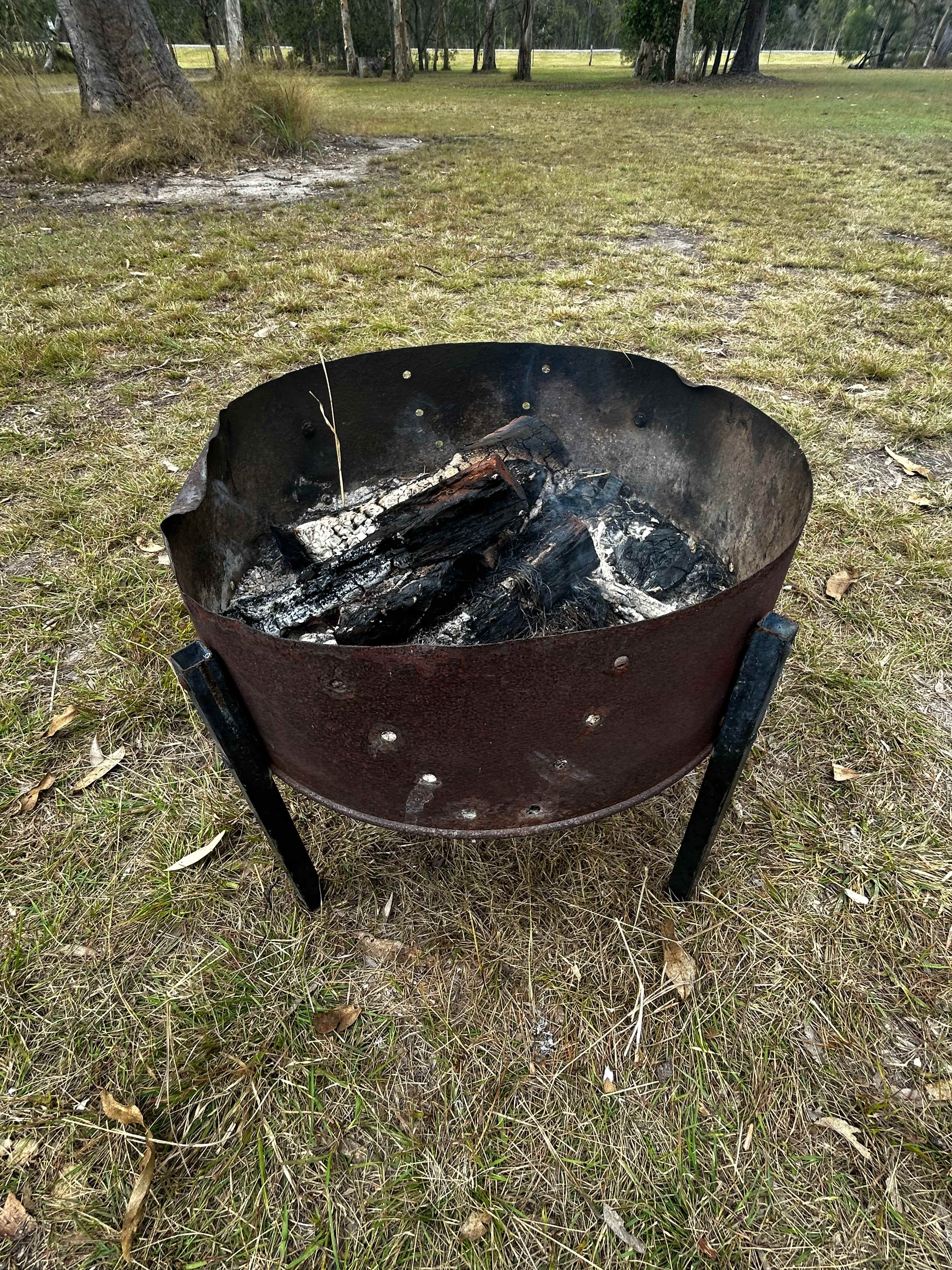 They provide fire pits (firewood $15 for huge bag, BYO kindling/firestarters)