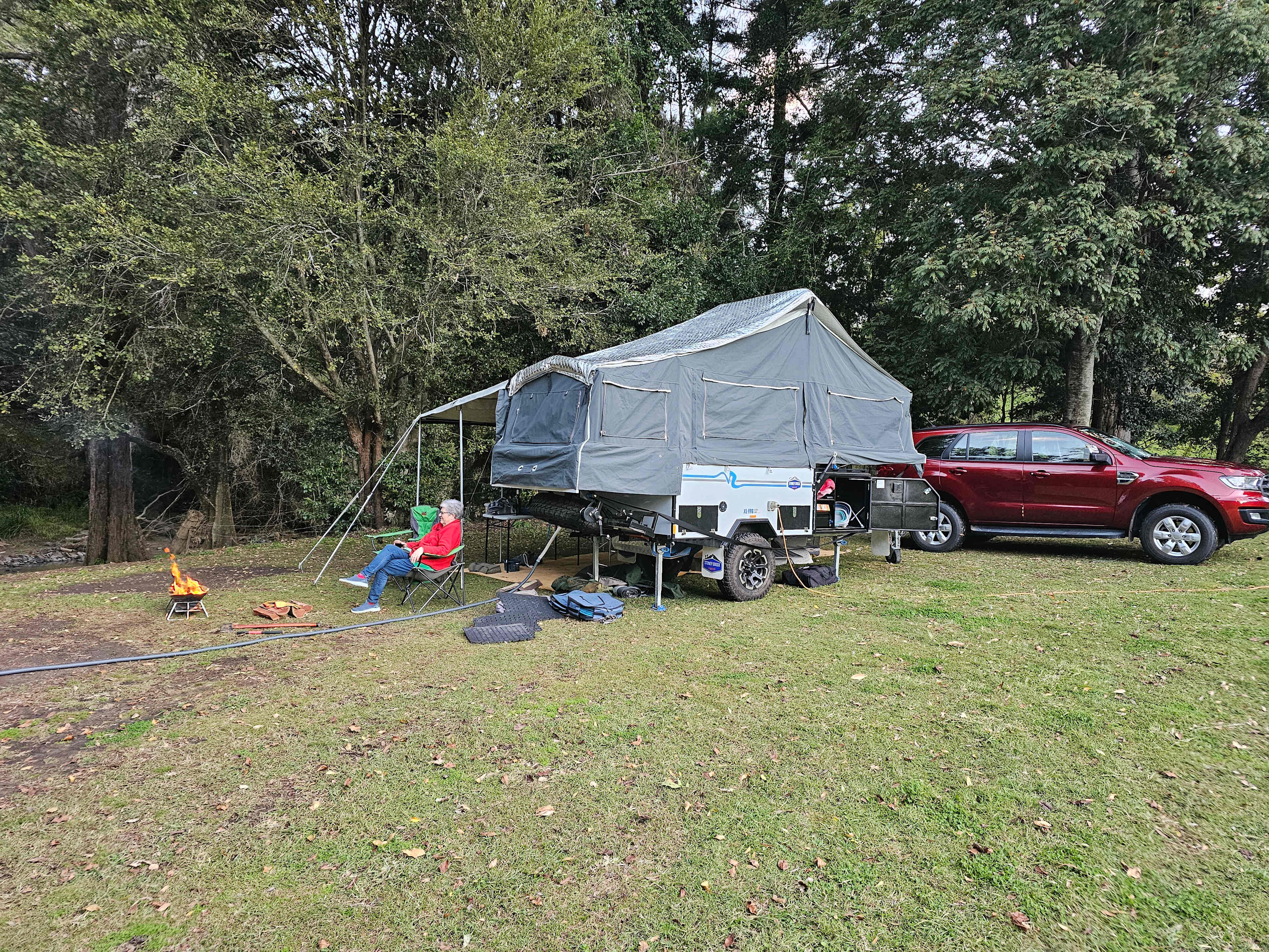 Camping by the creek