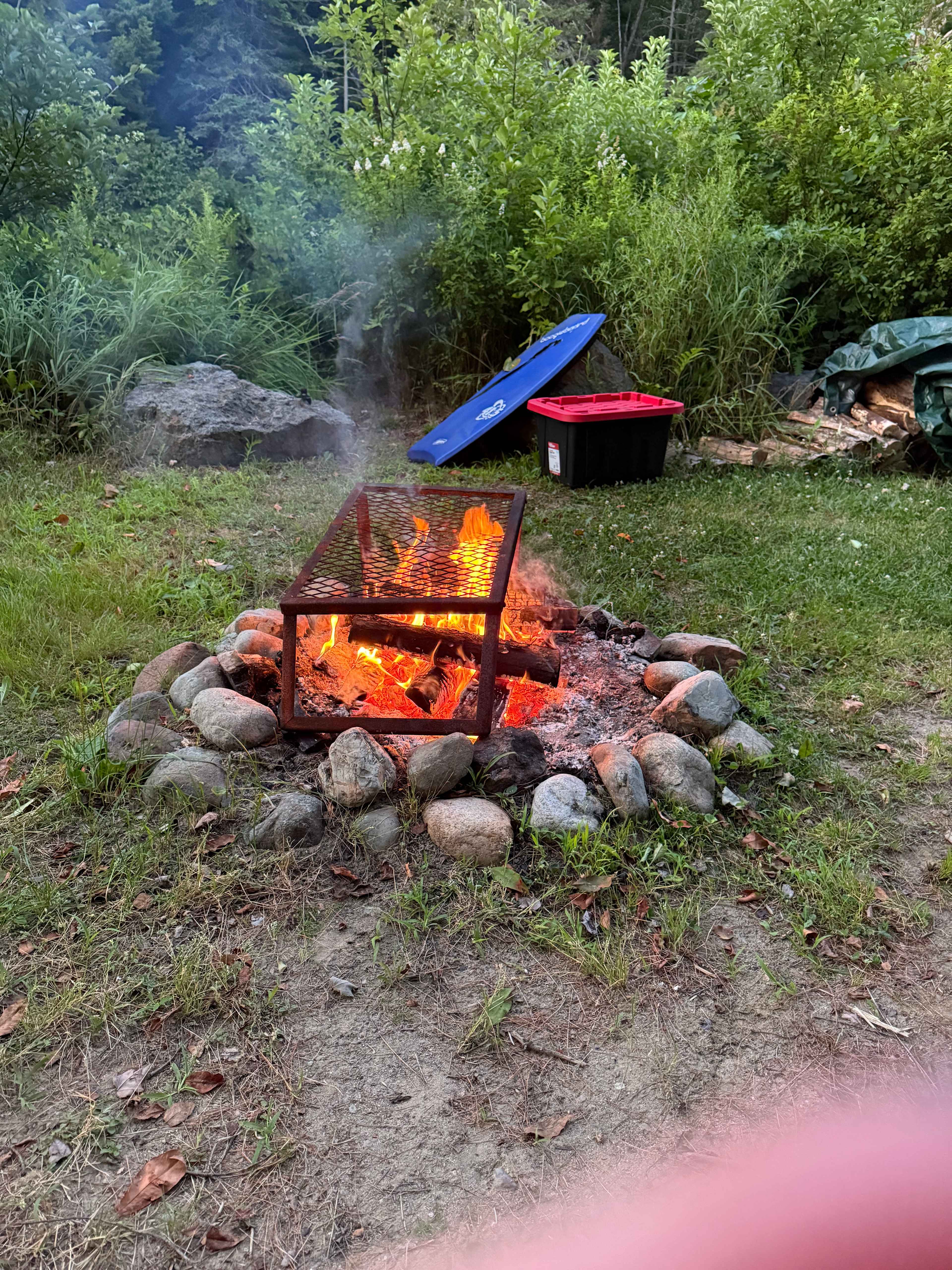 Excellent fire ring and supplies