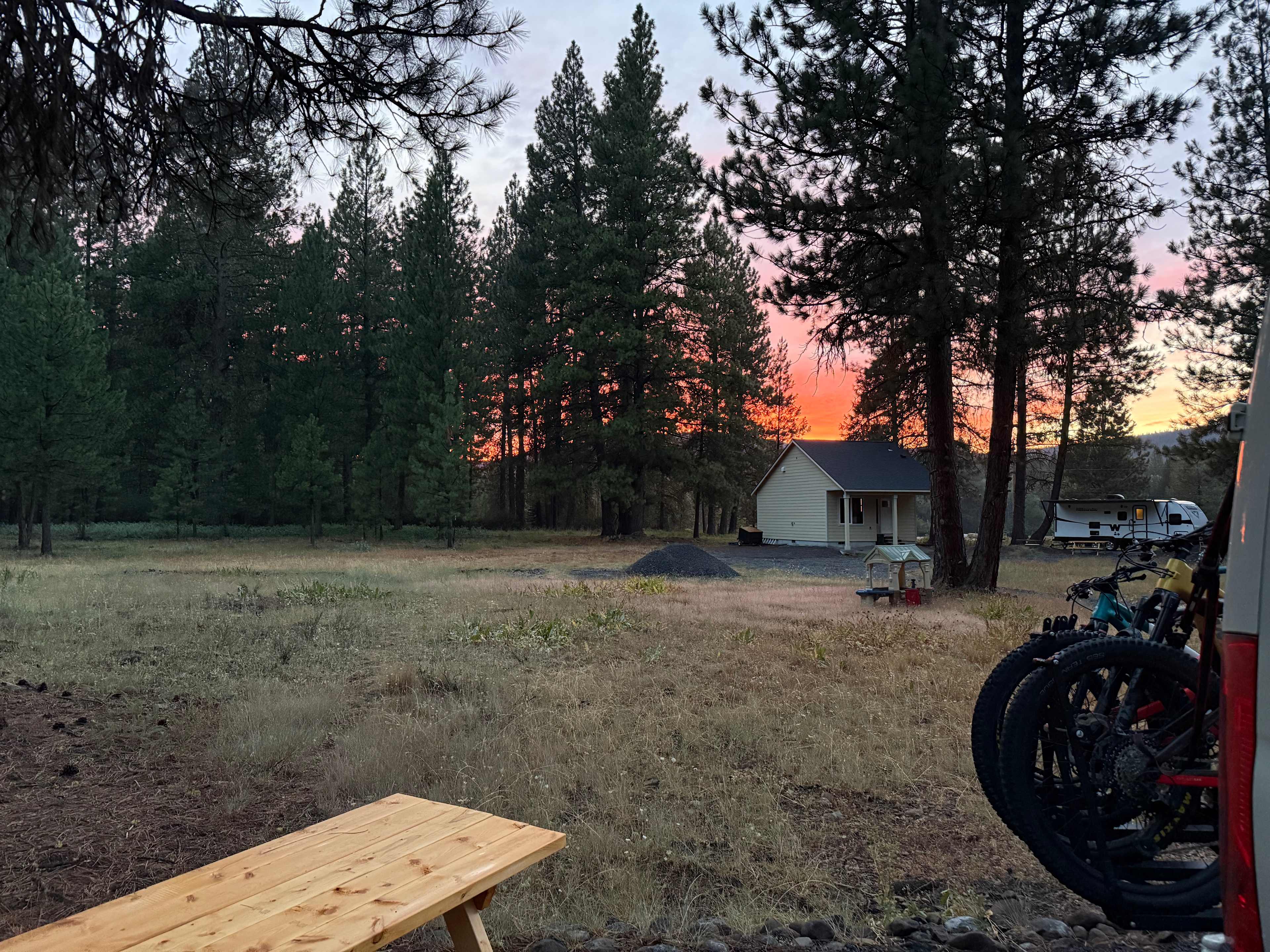 Beautiful sunset after a brief rain shower 