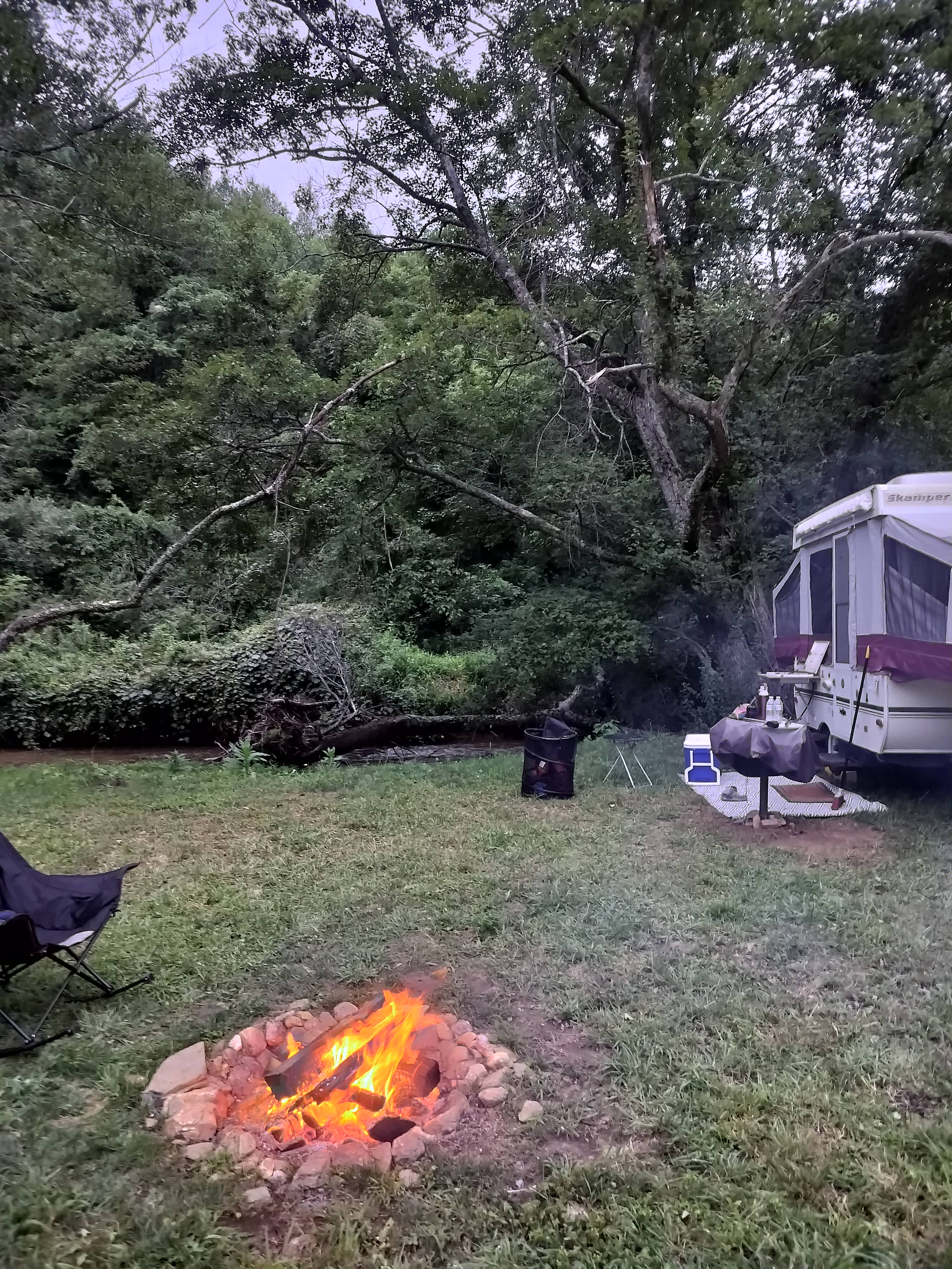 Creekside campsites