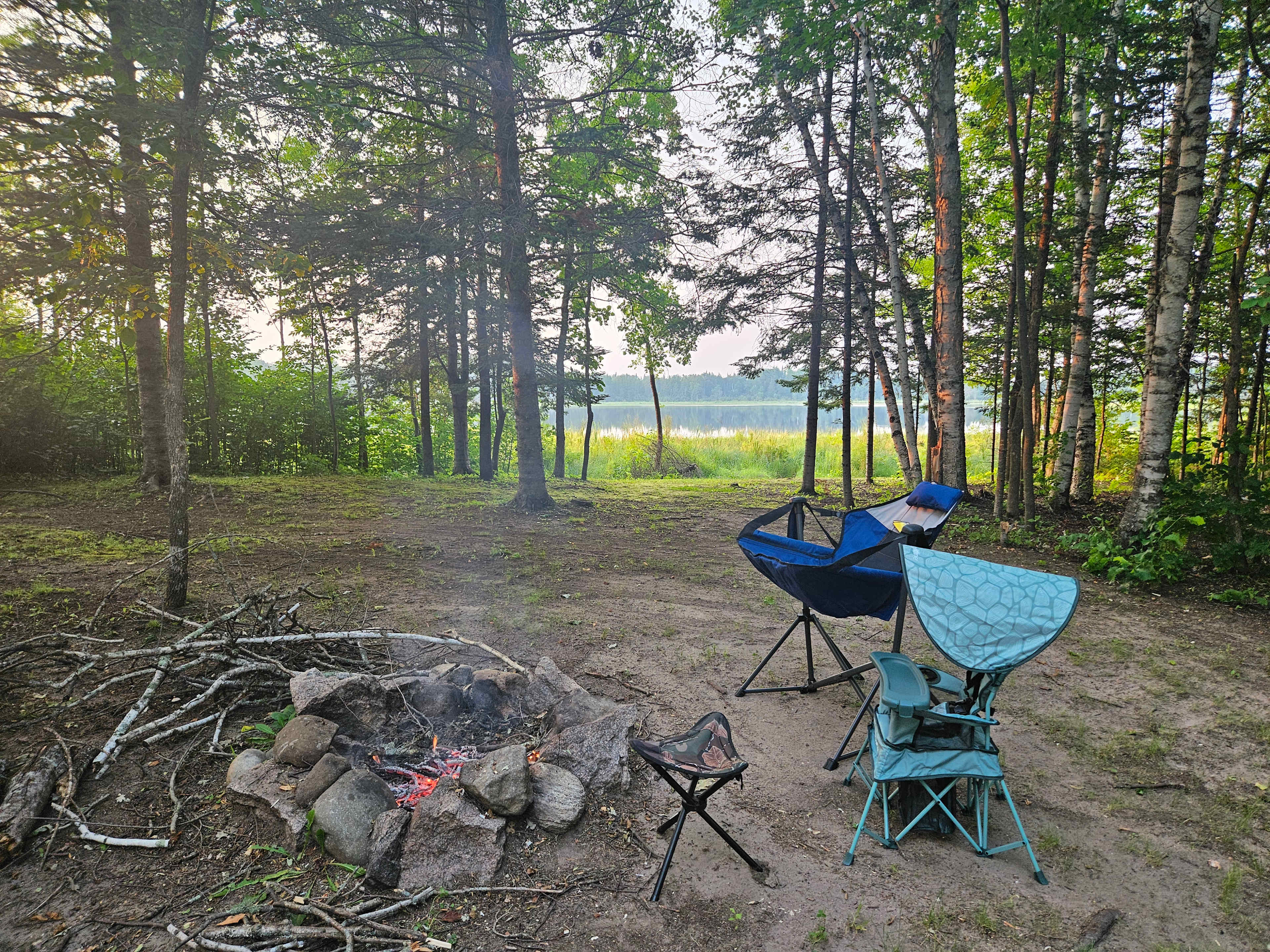 View from the firepit at oak site