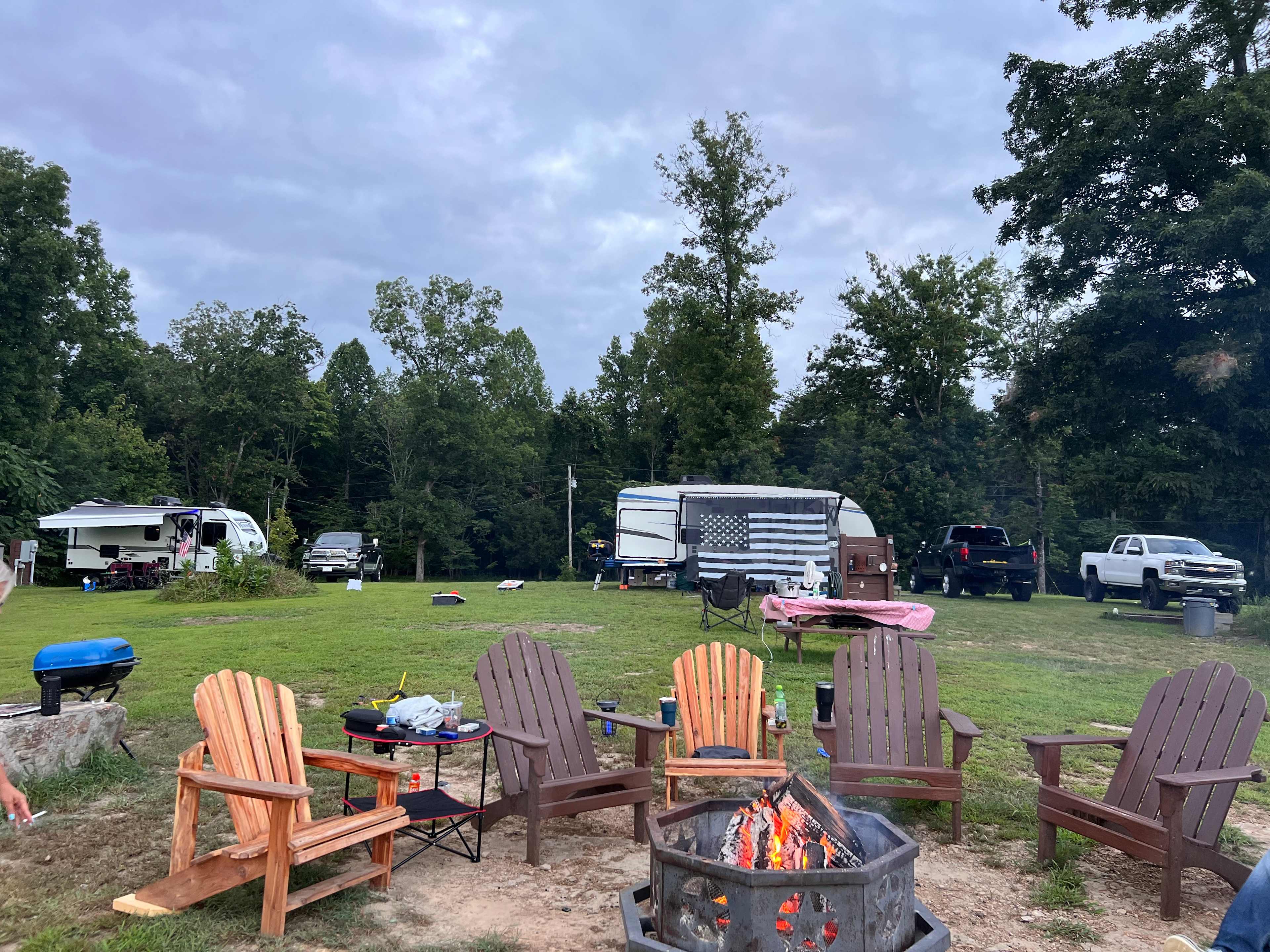 Winding down from afternoon celebration 