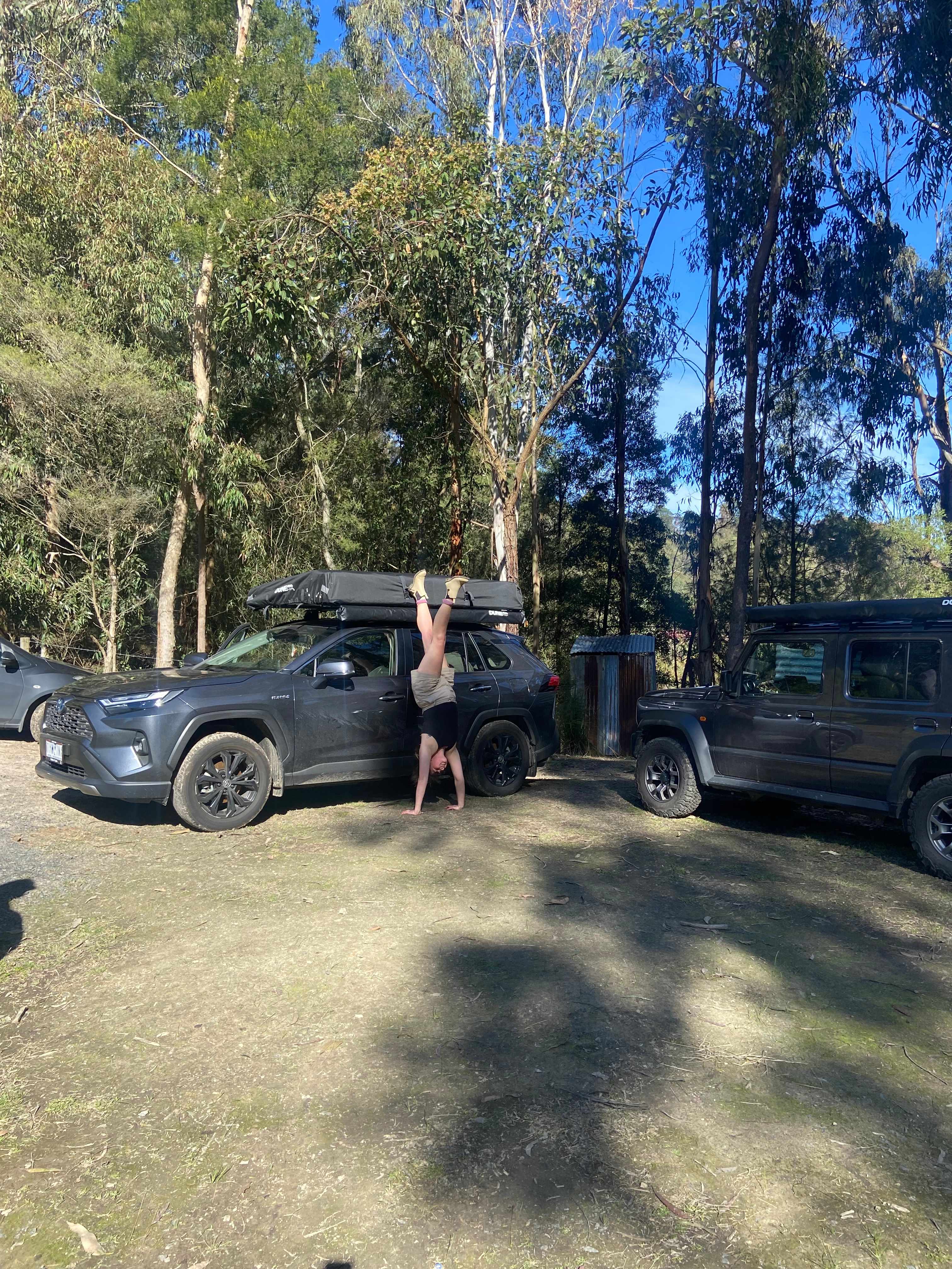 The tent paddock is huge, and a great spot for handstands. 