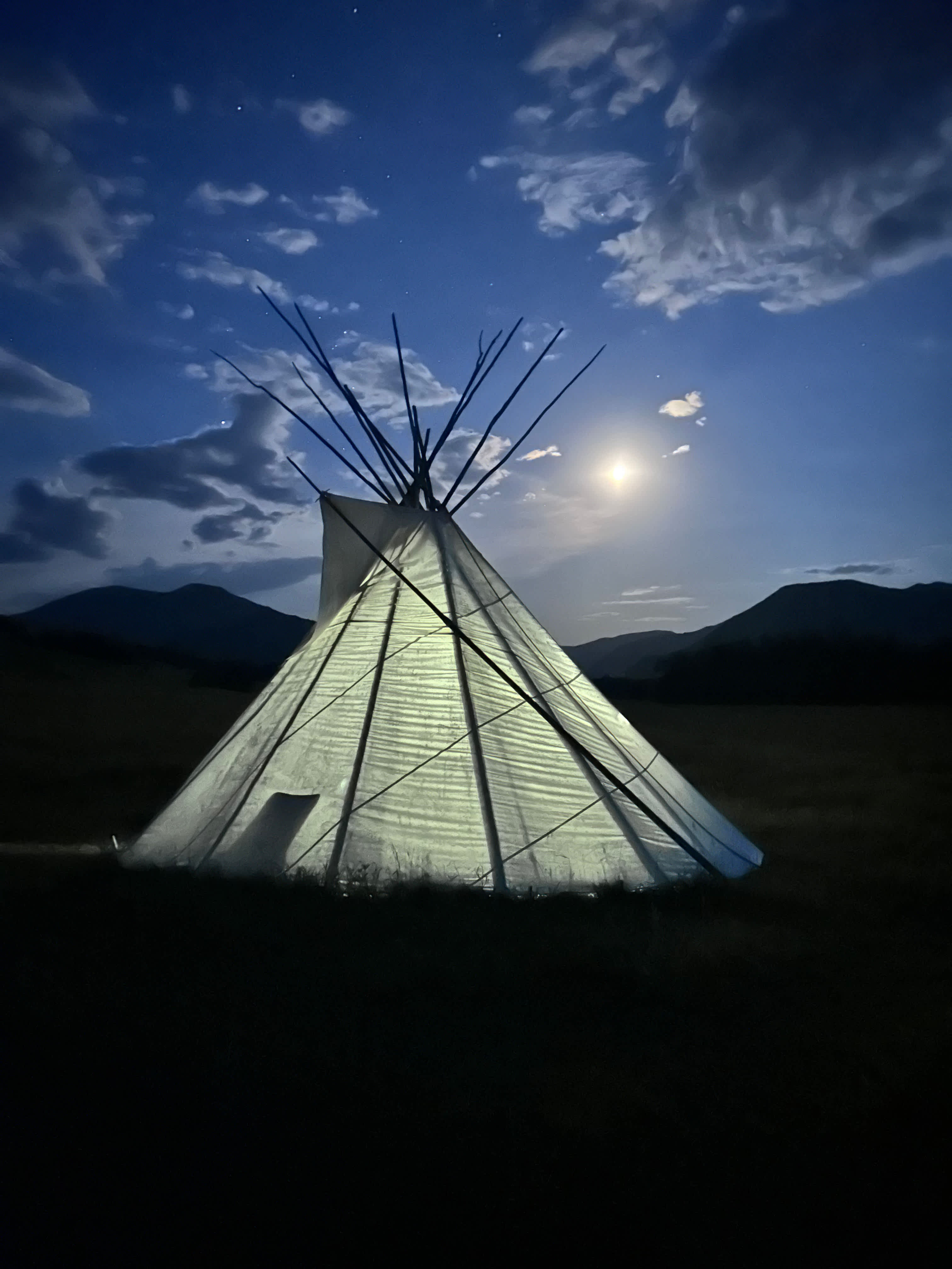 Tipi at night