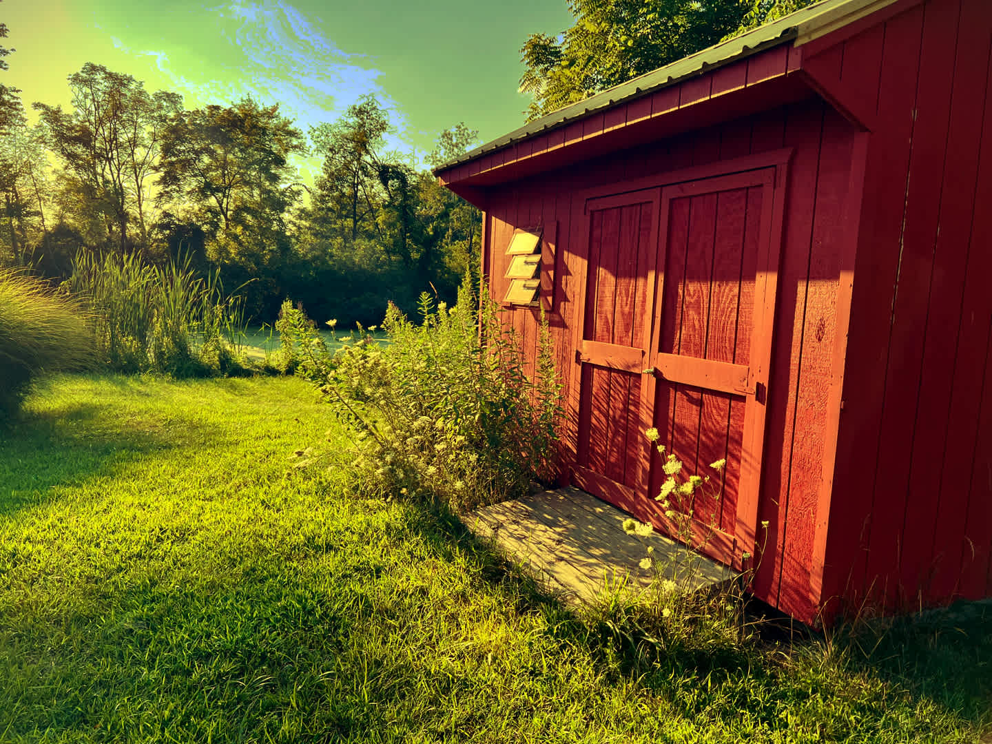 Shipshewana lake with channel